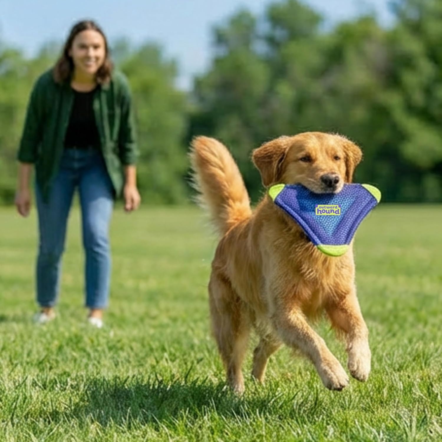 image:imageOutward Hound FlyFetch Flyer Dog Toy Lightweight Floats in Water All Breeds 10 x 112