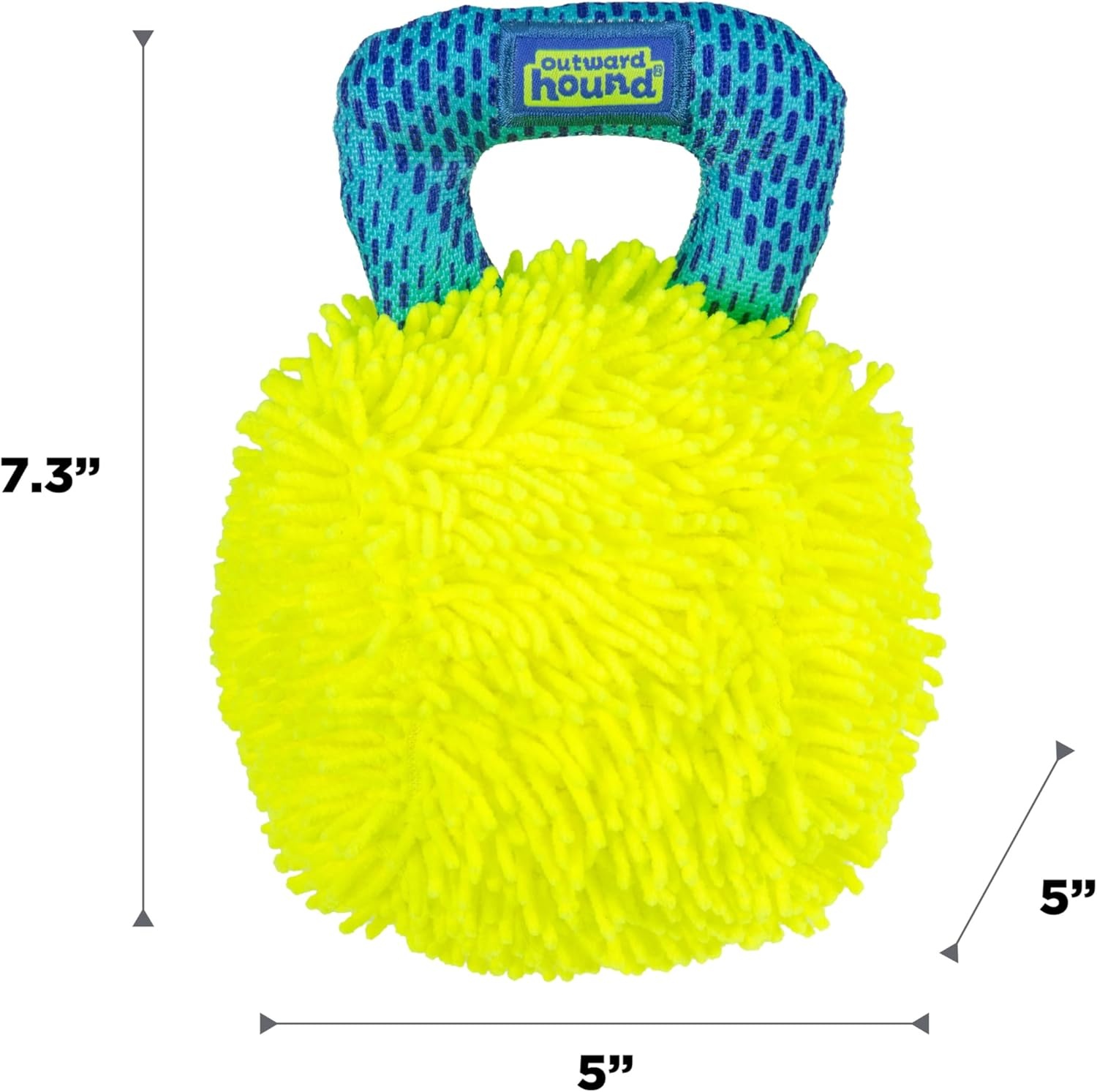 image:imageOutward Hound FlyFetch Giggle Ball Dog Toy Giggles amp Squeaks Handle for Tug amp Fetch Lightweight Multiple Textures All Breeds 73