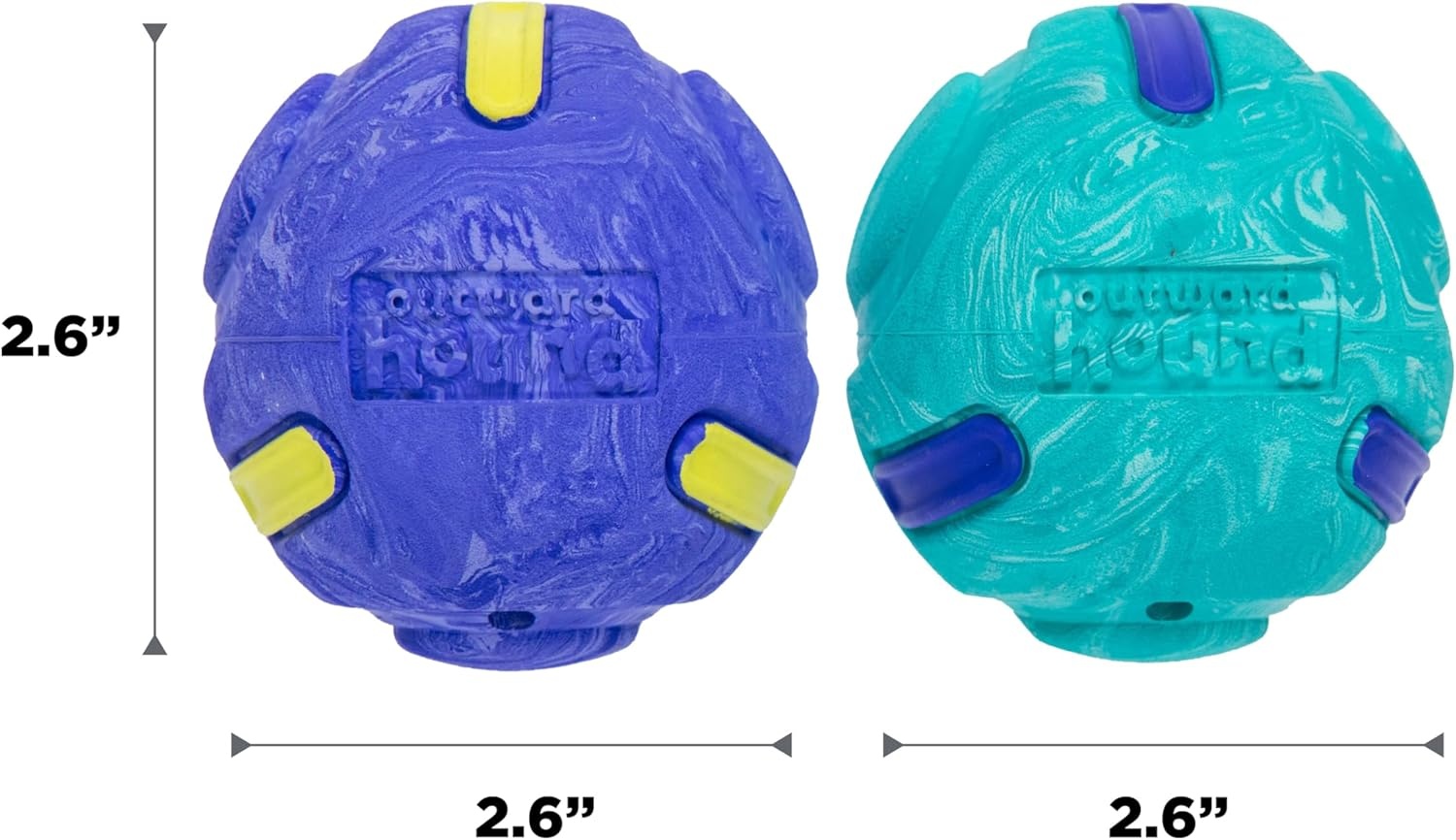 image:imageOutward Hound FlyFetch Rubber Fetch Ballz Dog Toy Bounces amp Floats Launcher Compatible 26 2Pack