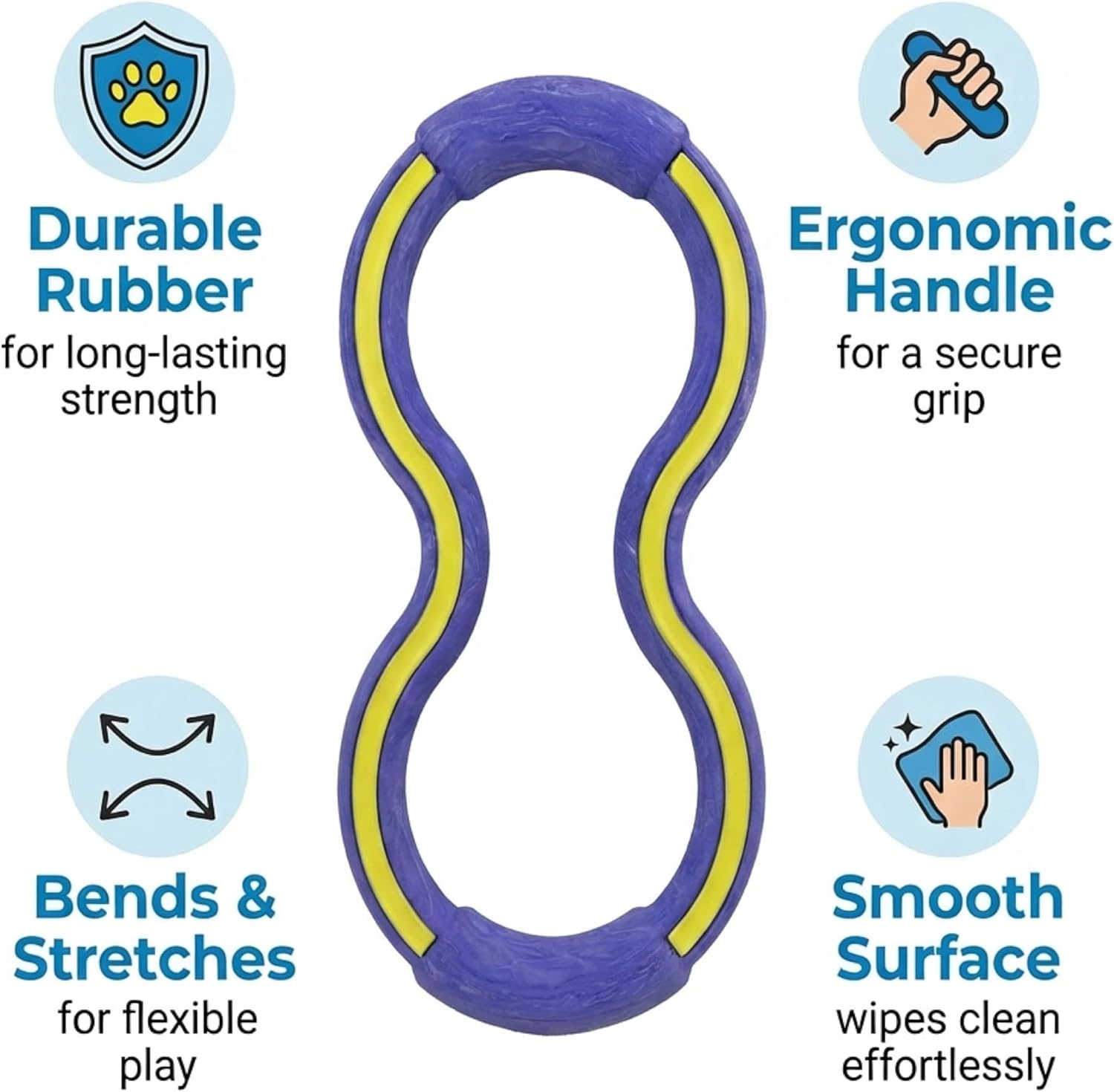 image:imageOutward Hound FlyFetch Tug Dog Toy Durable Rubber Fetch amp TugoWar All Breeds 109