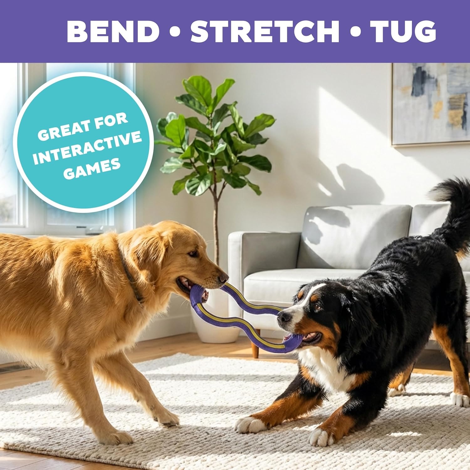 image:imageOutward Hound FlyFetch Tug Dog Toy Durable Rubber Fetch amp TugoWar All Breeds 109