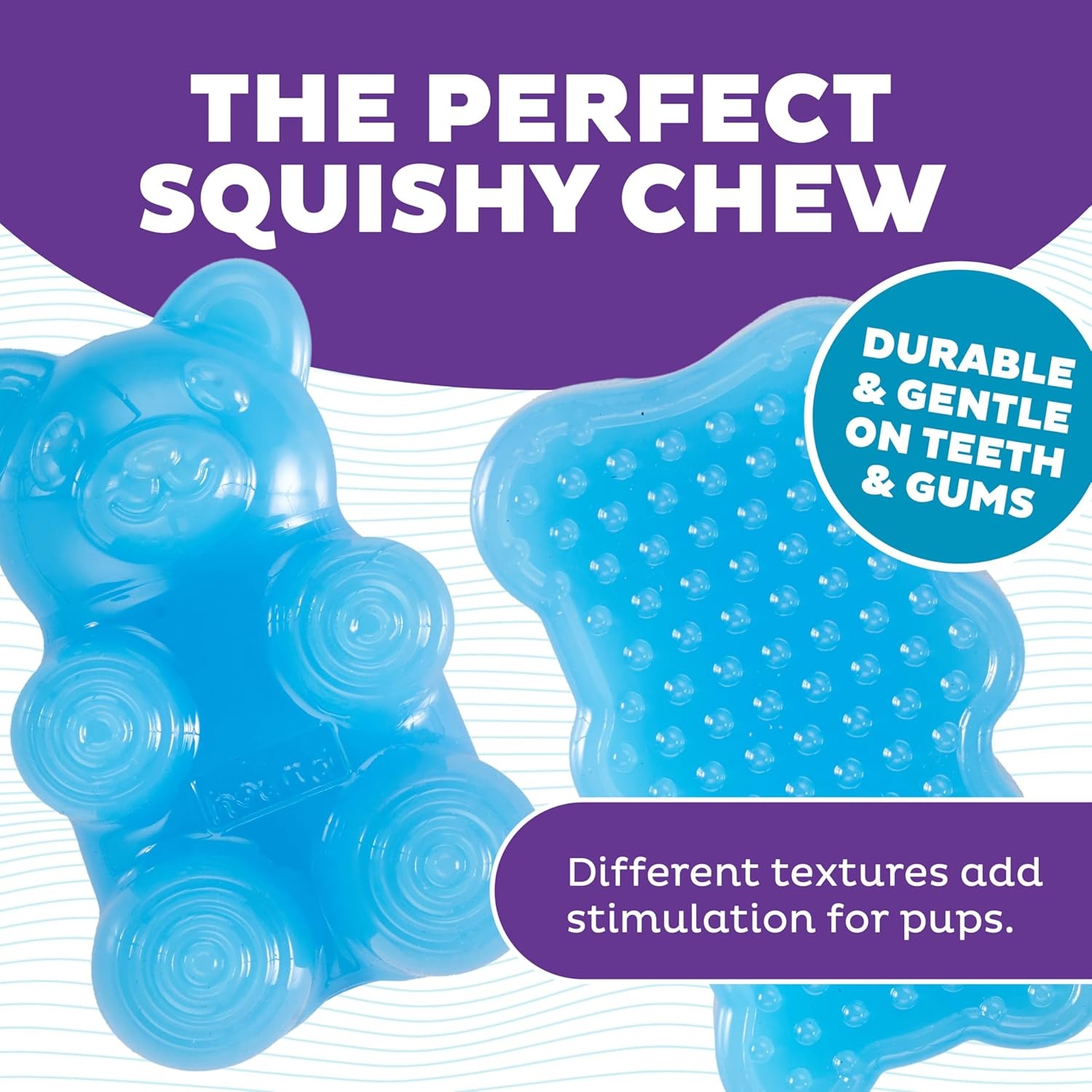 image:imageOutward Hound Gummiez Peach Ring 2in1 Dental Dog Chew Toy and Treat Stuffer Game Peach ScentBear