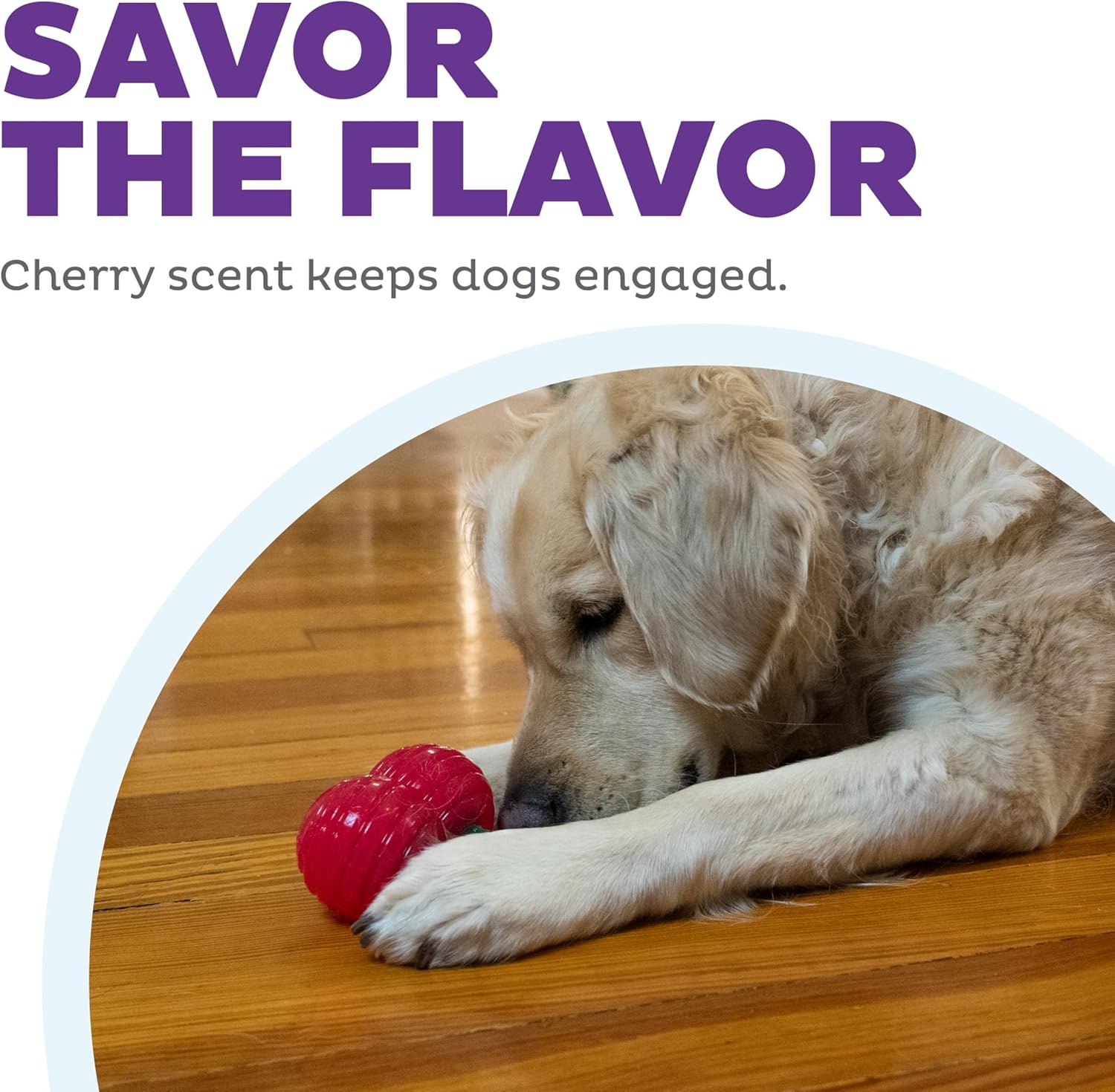 image:imageOutward Hound Gummiez Peach Ring 2in1 Dental Dog Chew Toy and Treat Stuffer Game Peach ScentCherries
