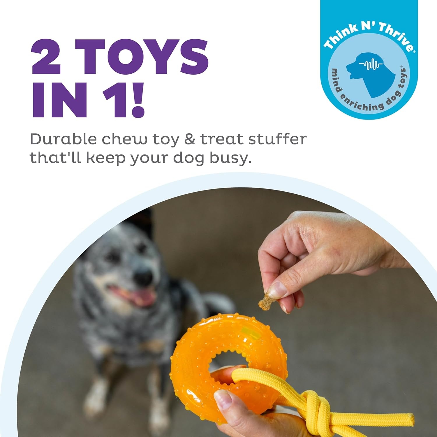 image:imageOutward Hound Gummiez Peach Ring 2in1 Dental Dog Chew Toy and Treat Stuffer Game Peach ScentGummiez Peach Ring