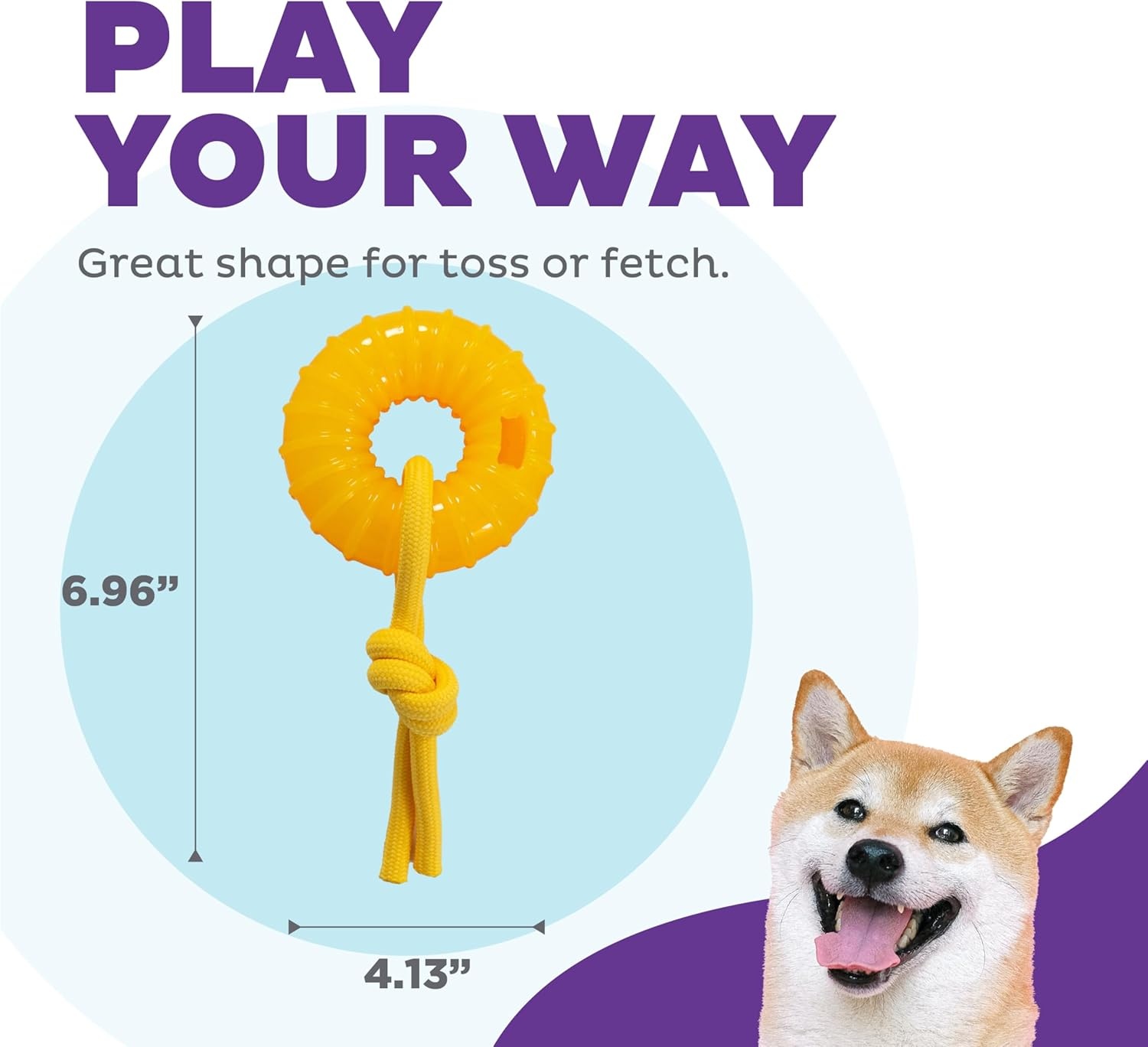 image:imageOutward Hound Gummiez Peach Ring 2in1 Dental Dog Chew Toy and Treat Stuffer Game Peach ScentGummiez Peach Ring