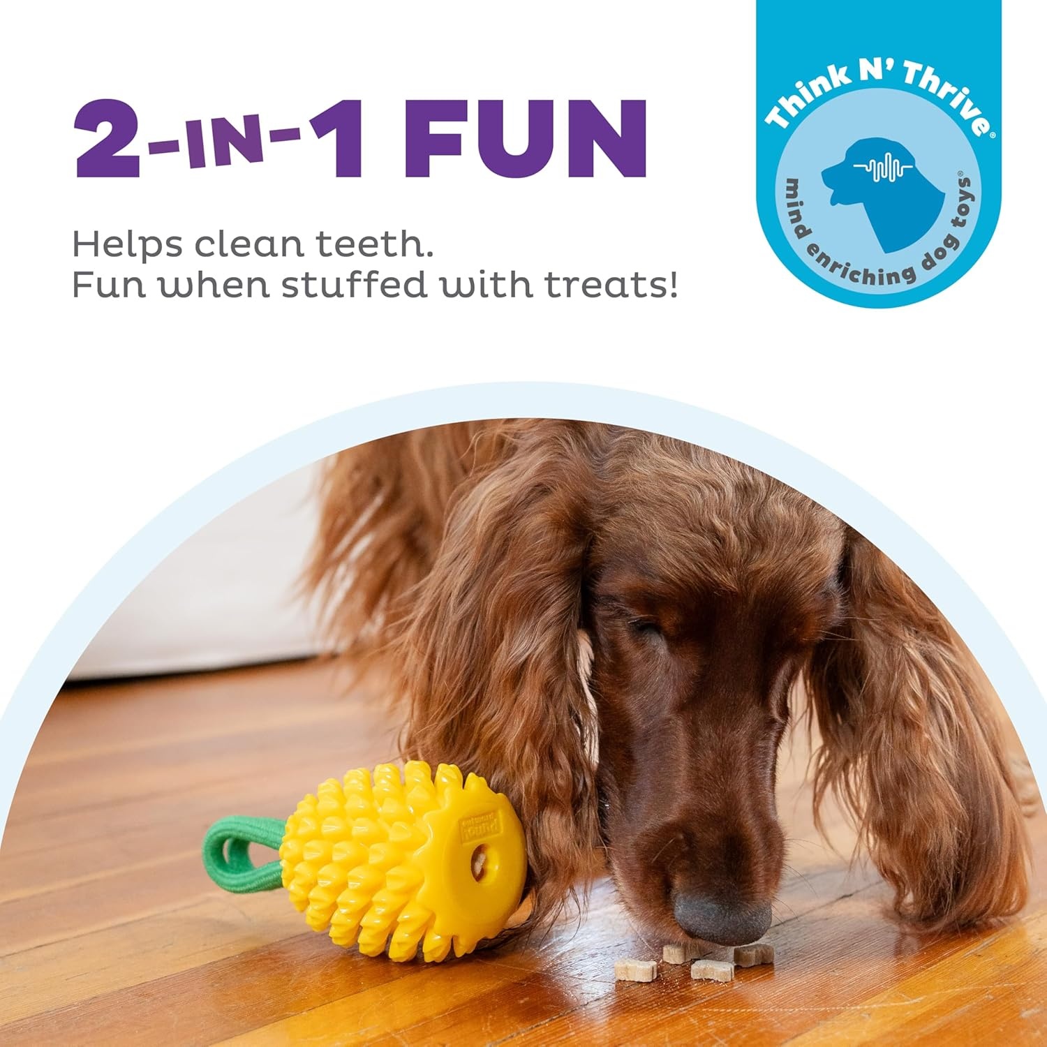 image:imageOutward Hound Gummiez Peach Ring 2in1 Dental Dog Chew Toy and Treat Stuffer Game Peach ScentPineapple