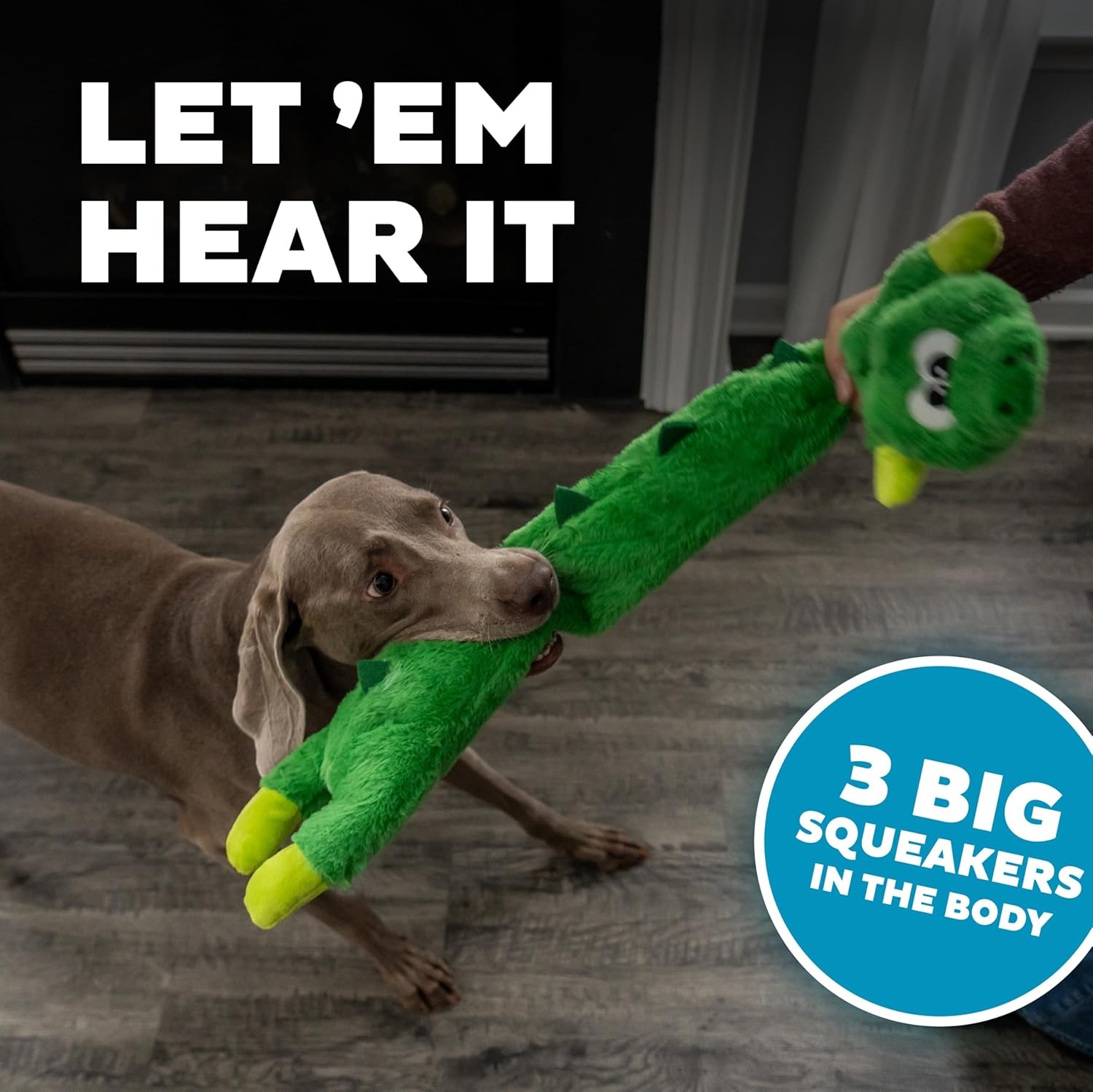 image:imageOutward Hound Longidudes Gator Long Crinkly amp Squeaky Dog Toy GreenGator