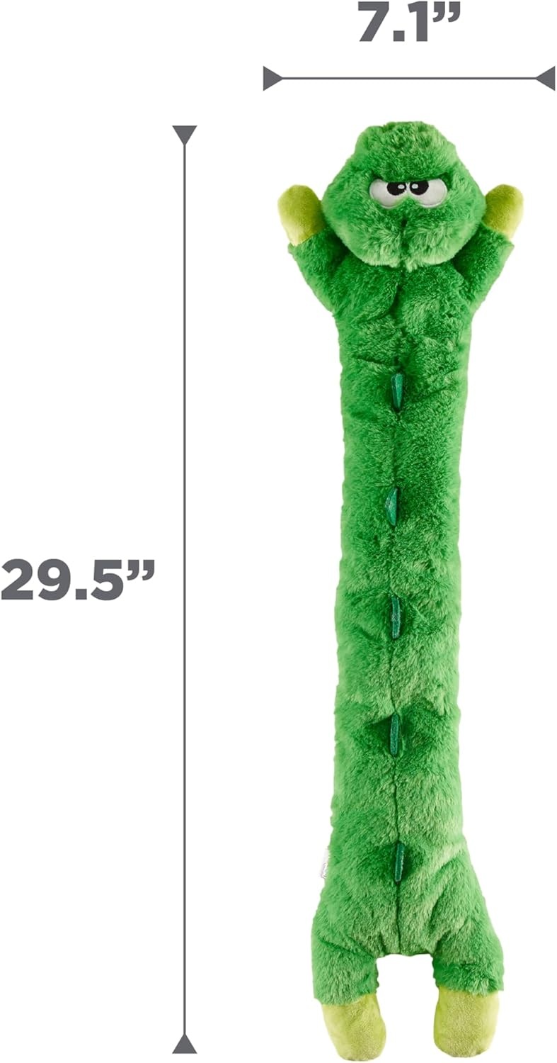 image:imageOutward Hound Longidudes Gator Long Crinkly amp Squeaky Dog Toy GreenGator