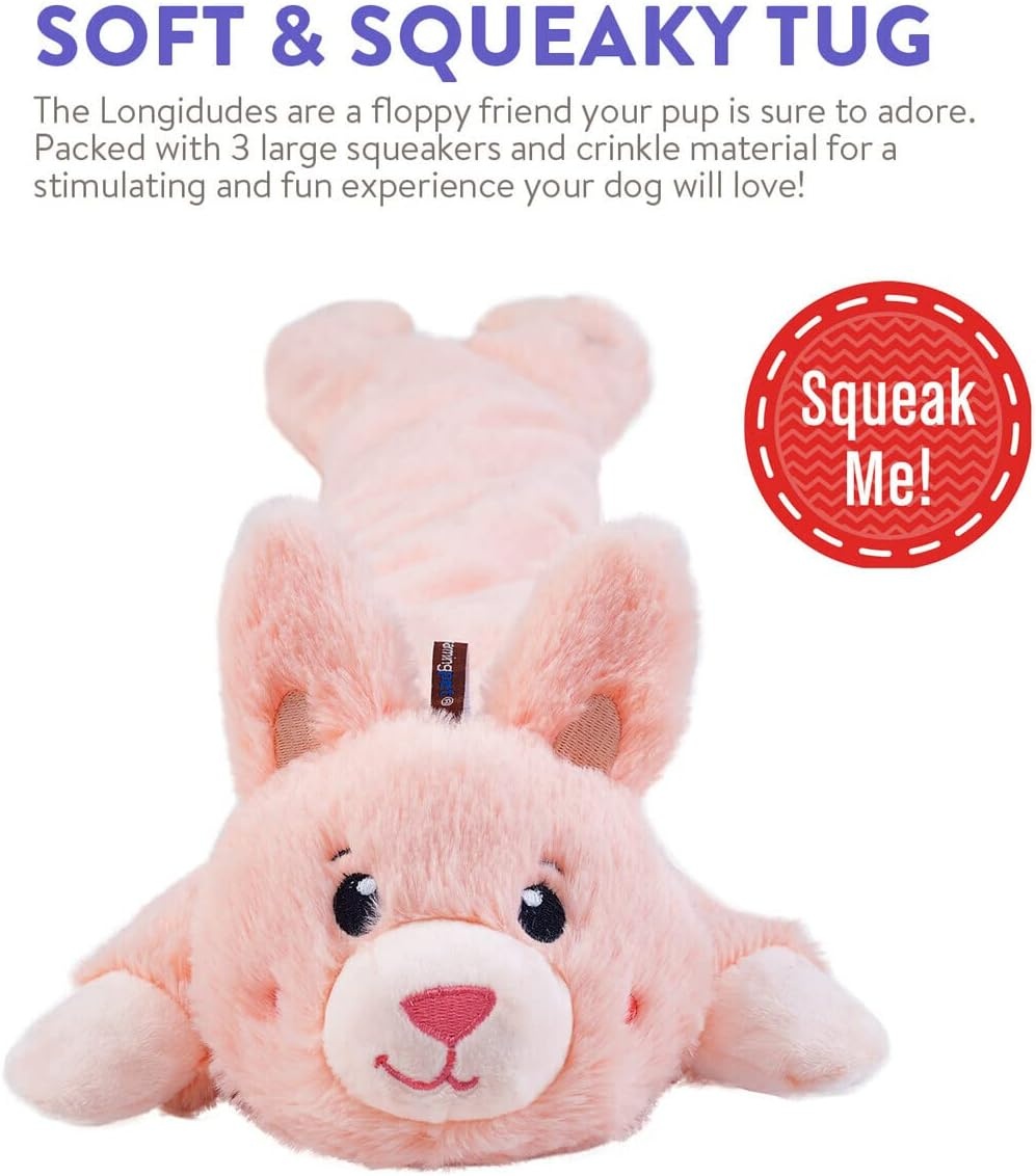 image:imageOutward Hound Longidudes Gator Long Crinkly amp Squeaky Dog Toy GreenRabbit