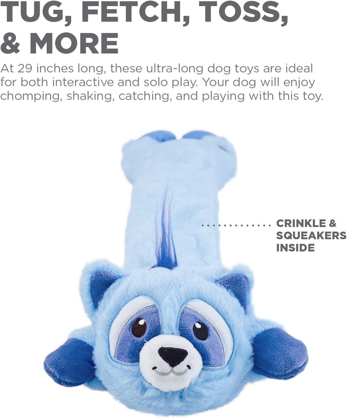image:imageOutward Hound Longidudes Gator Long Crinkly amp Squeaky Dog Toy GreenRaccoon