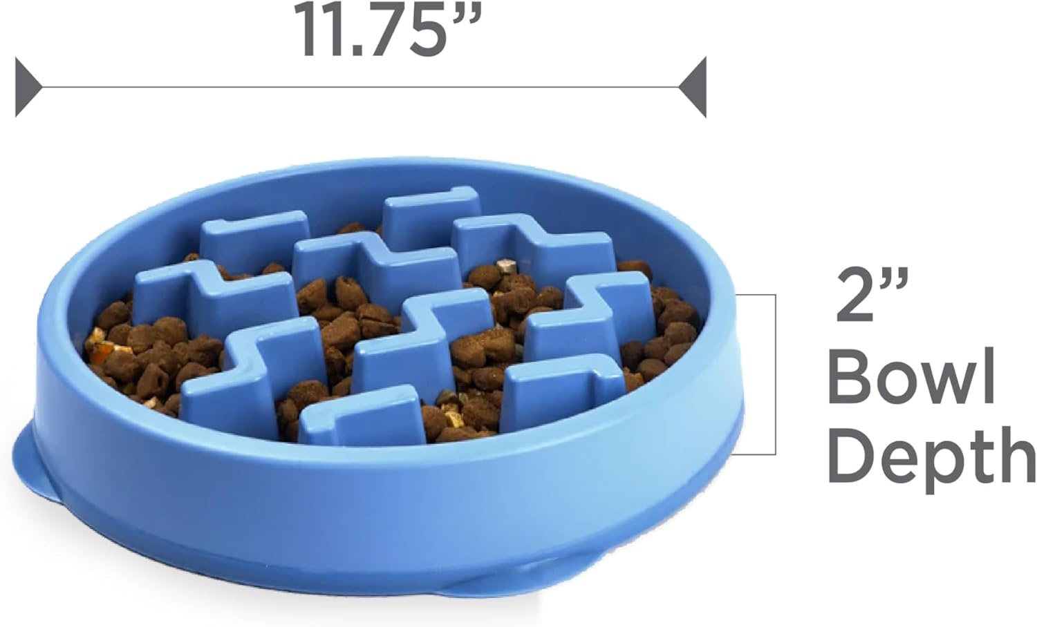 image:imageOutward Hound Medium Slow Feeder Bowl Puzzle Maze for Fast Eaters Small to Medium Dogs Helps Prevent Bloat amp Aid Digestion Holds 2 Cups Wet or Dry Food NonSlip Made Without BPA SageBlue