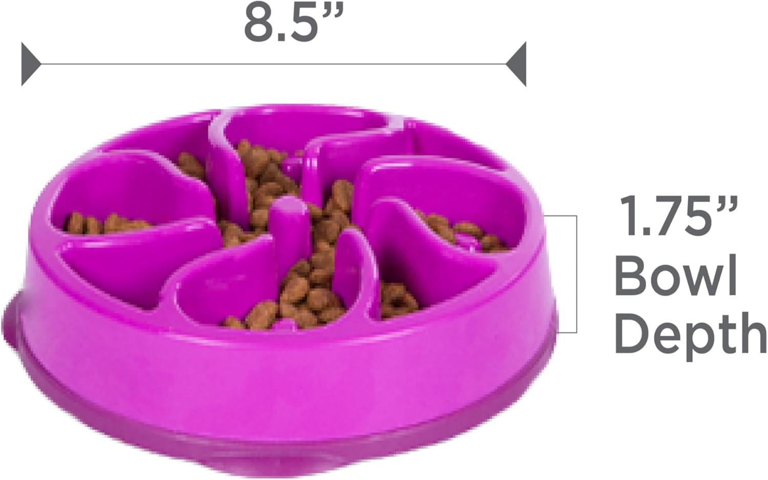 image:imageOutward Hound Medium Slow Feeder Bowl Puzzle Maze for Fast Eaters Small to Medium Dogs Helps Prevent Bloat amp Aid Digestion Holds 2 Cups Wet or Dry Food NonSlip Made Without BPA SagePurple