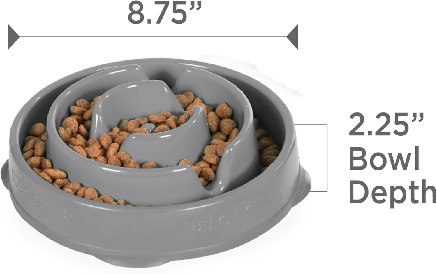 image:imageOutward Hound Medium Slow Feeder Bowl Puzzle Maze for Fast Eaters Small to Medium Dogs Helps Prevent Bloat amp Aid Digestion Holds 2 Cups Wet or Dry Food NonSlip Made Without BPA SageGray