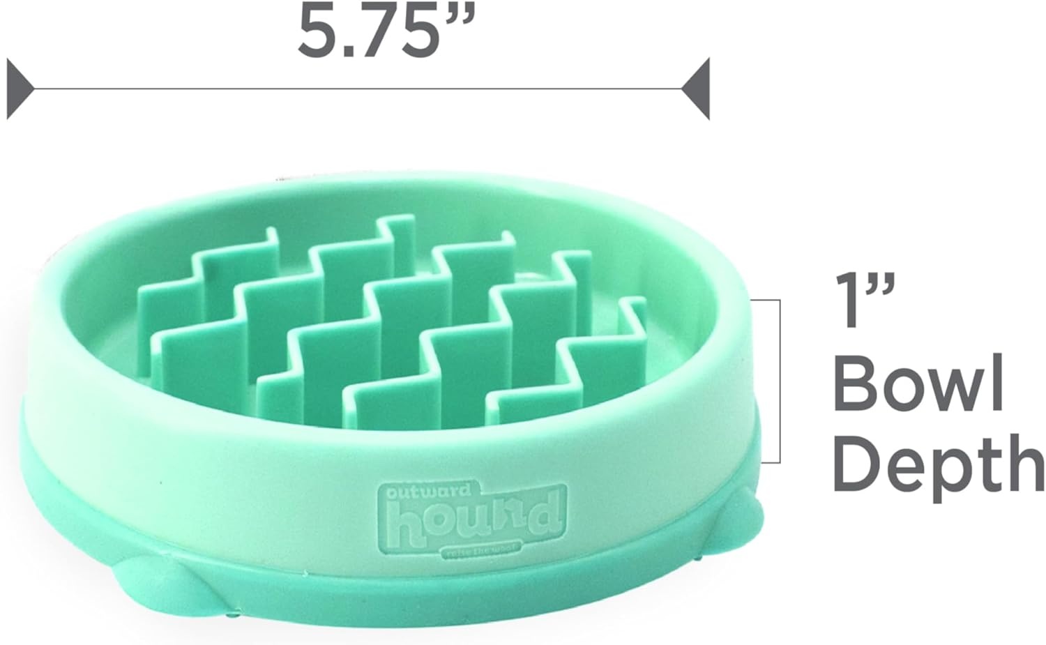 image:imageOutward Hound Medium Slow Feeder Bowl Puzzle Maze for Fast Eaters Small to Medium Dogs Helps Prevent Bloat amp Aid Digestion Holds 2 Cups Wet or Dry Food NonSlip Made Without BPA SageMint