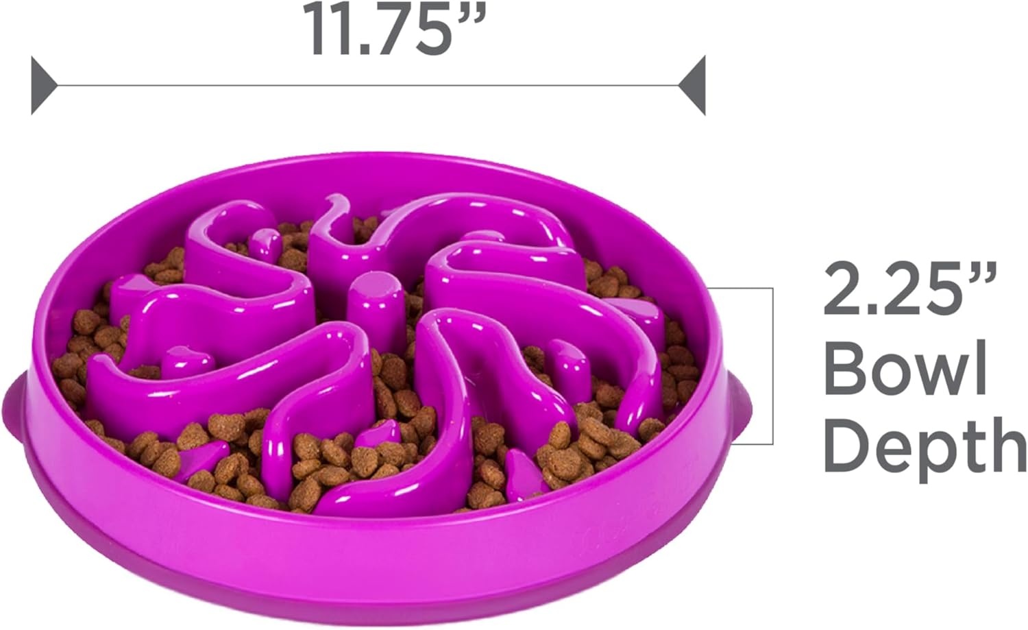 image:imageOutward Hound Medium Slow Feeder Bowl Puzzle Maze for Fast Eaters Small to Medium Dogs Helps Prevent Bloat amp Aid Digestion Holds 2 Cups Wet or Dry Food NonSlip Made Without BPA SagePurple