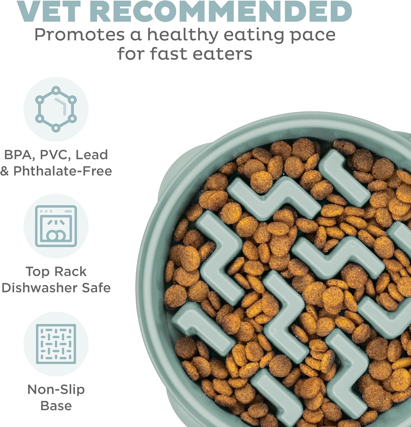 image:imageOutward Hound Medium Slow Feeder Bowl Puzzle Maze for Fast Eaters Small to Medium Dogs Helps Prevent Bloat amp Aid Digestion Holds 2 Cups Wet or Dry Food NonSlip Made Without BPA SageSage