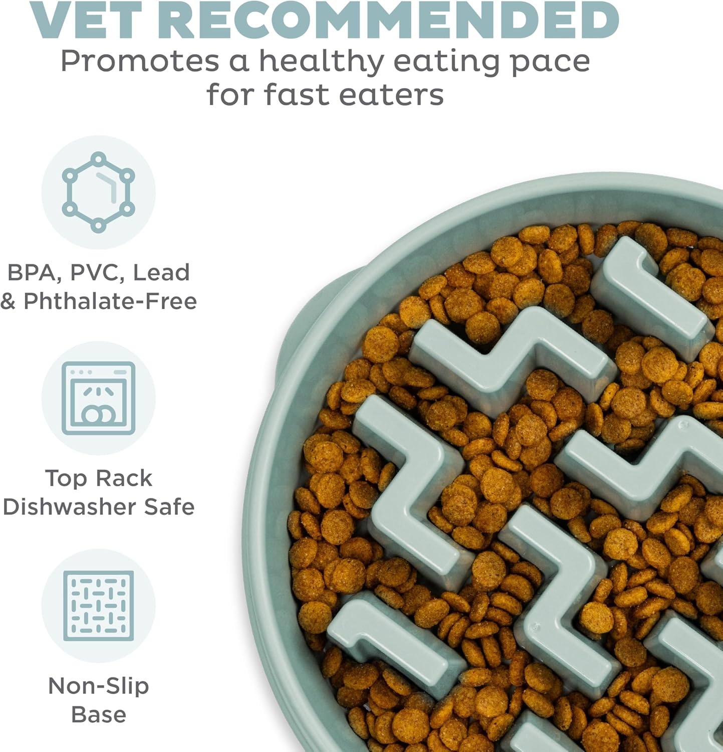 image:imageOutward Hound Medium Slow Feeder Bowl Puzzle Maze for Fast Eaters Small to Medium Dogs Helps Prevent Bloat amp Aid Digestion Holds 2 Cups Wet or Dry Food NonSlip Made Without BPA SageSage