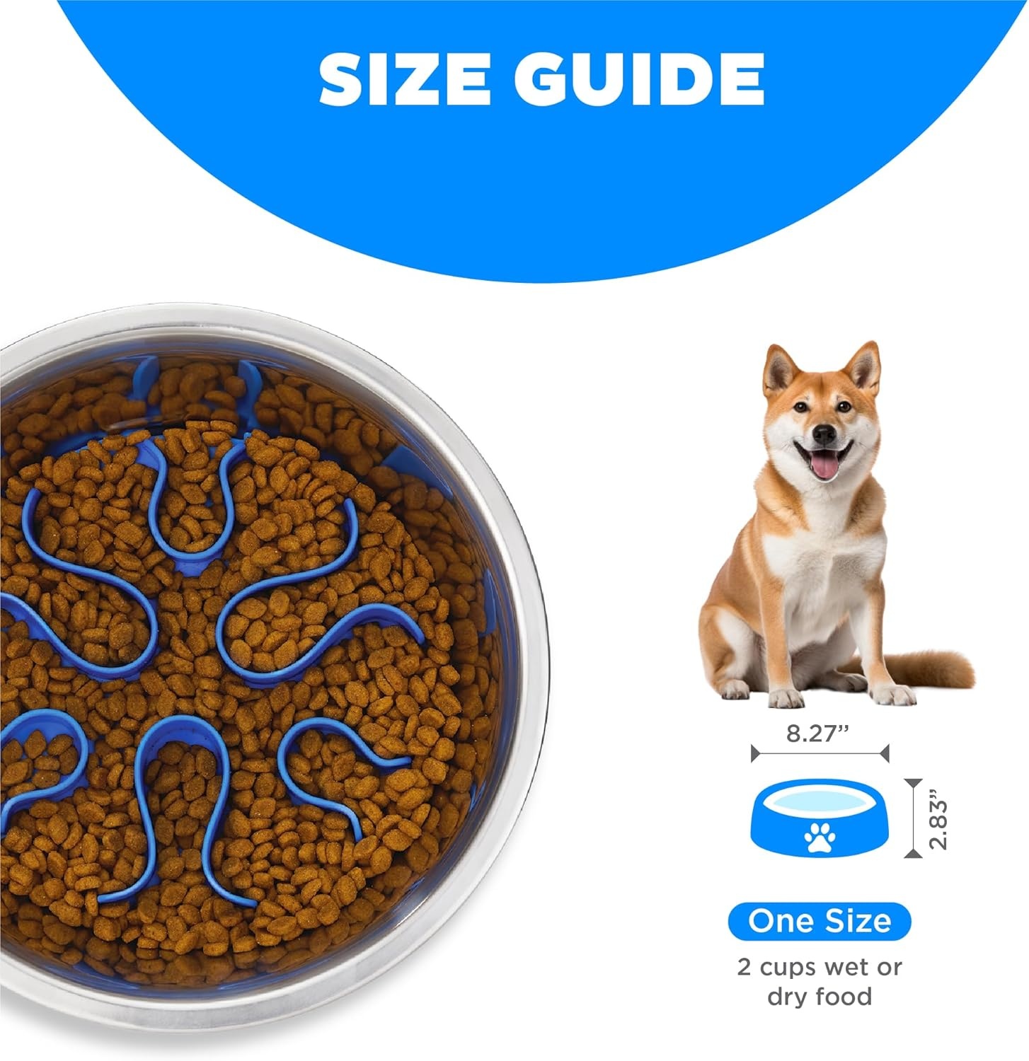 image:imageOutward Hound Medium Slow Feeder Bowl Puzzle Maze for Fast Eaters Small to Medium Dogs Helps Prevent Bloat amp Aid Digestion Holds 2 Cups Wet or Dry Food NonSlip Made Without BPA SageStainless Steel