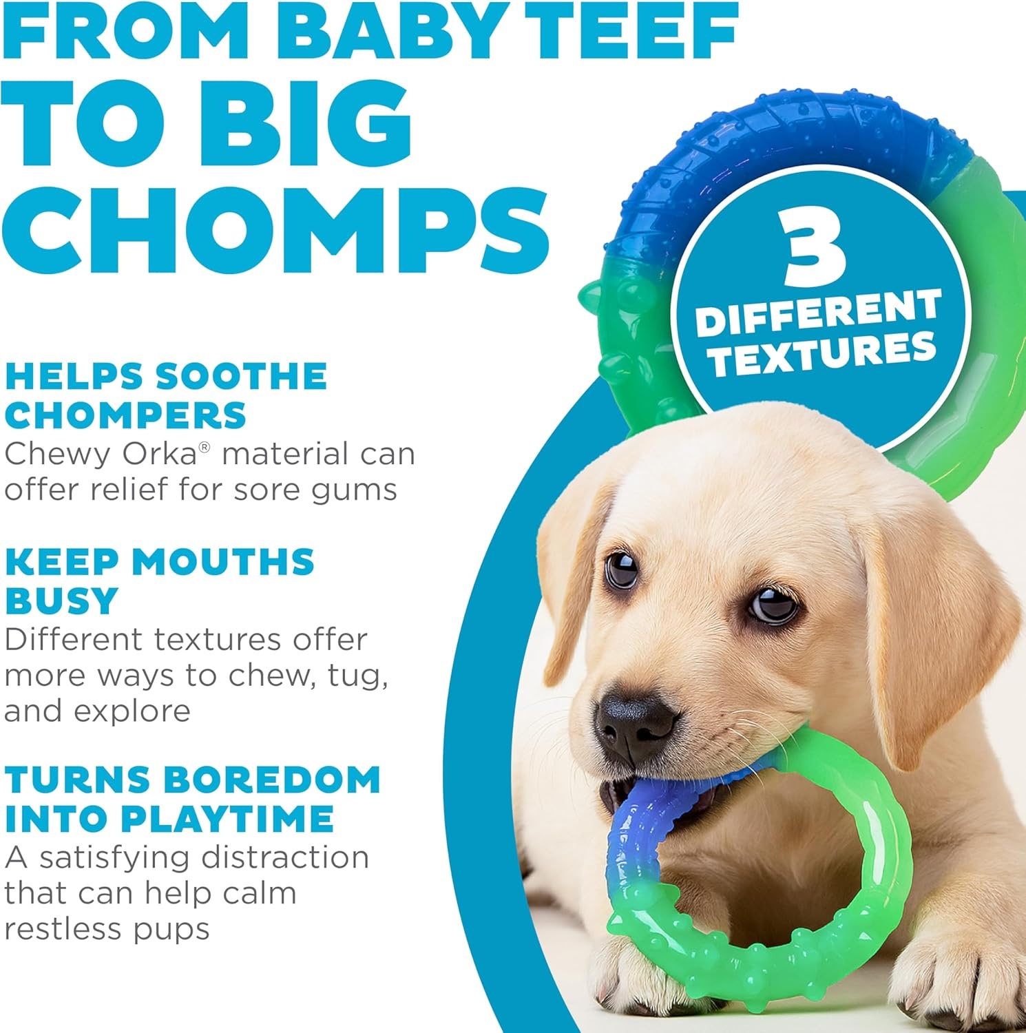 image:imageOutward Hound New Puppy Welcome Kit Lickin Layers Hide N Slide GrowwithMe Ring Donut Plush Toys amp Puzzle Bitez Peanut Butter Treats for Puppies