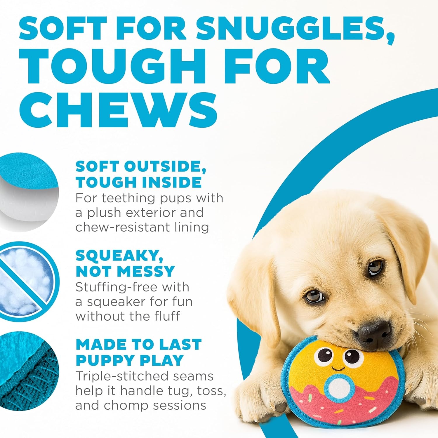 image:imageOutward Hound New Puppy Welcome Kit Lickin Layers Hide N Slide GrowwithMe Ring Donut Plush Toys amp Puzzle Bitez Peanut Butter Treats for Puppies