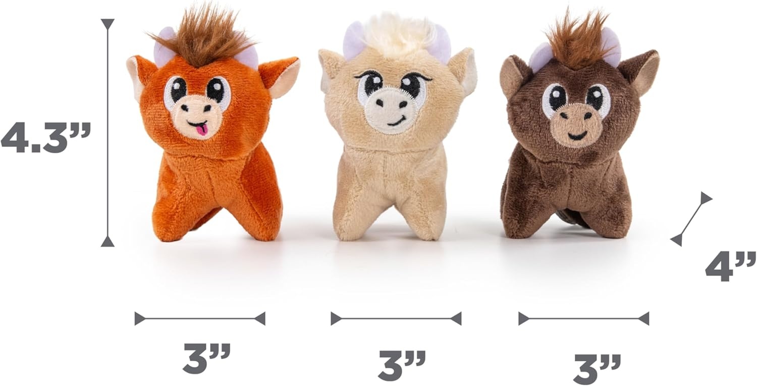 image:imageOutward Hound Squeakin Cows Dog Toy Plush Highland Cow with Squeaker HideACow Replacement Puppies amp Small Dogs 43 3Pack
