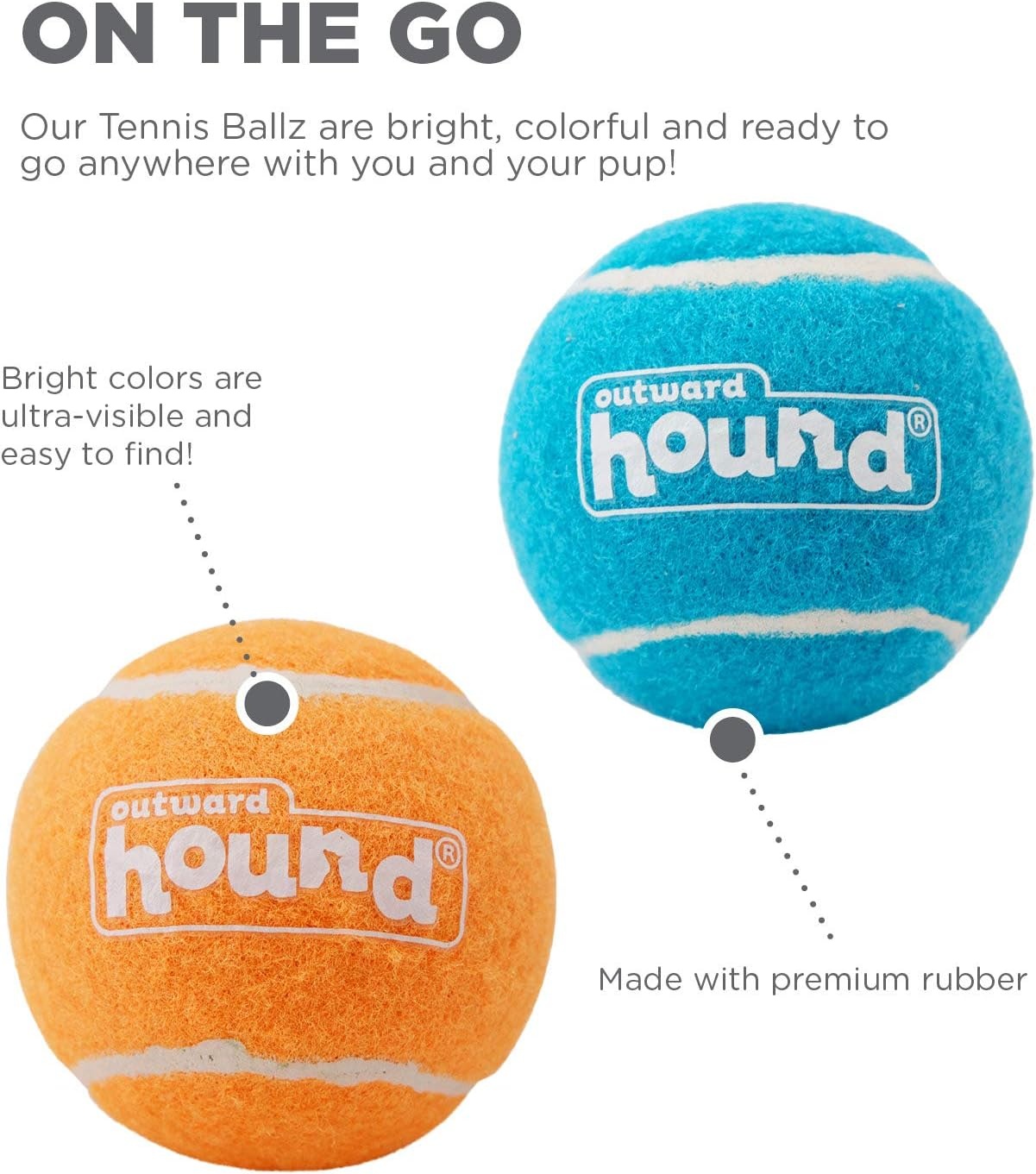 image:imageOutward Hound Tennis Ballz Fetch Dog Toy 4Pack