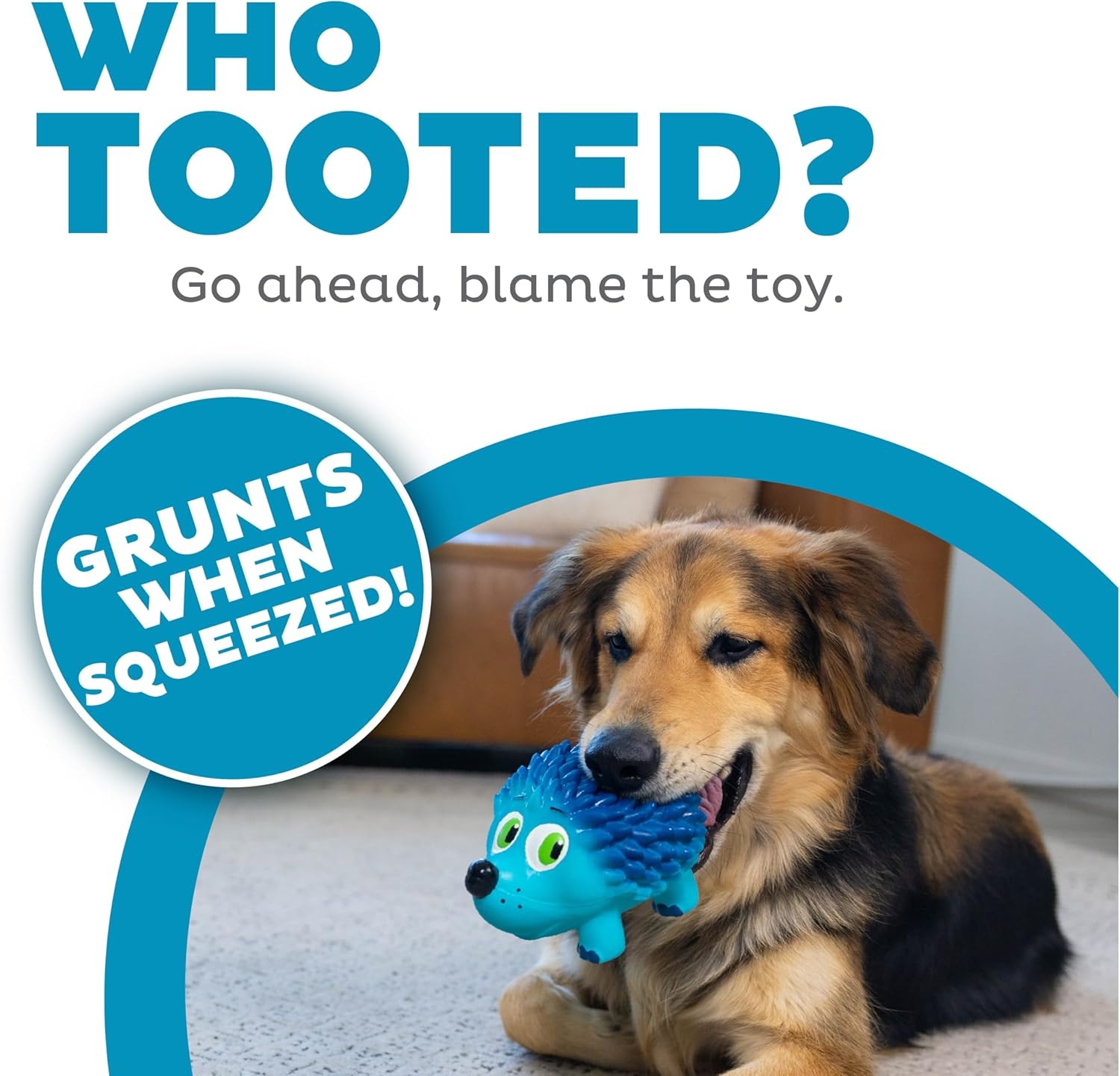 image:imageOutward Hound Tootiez Sheep Grunting Latex Rubber Dog Toy SmallBlue