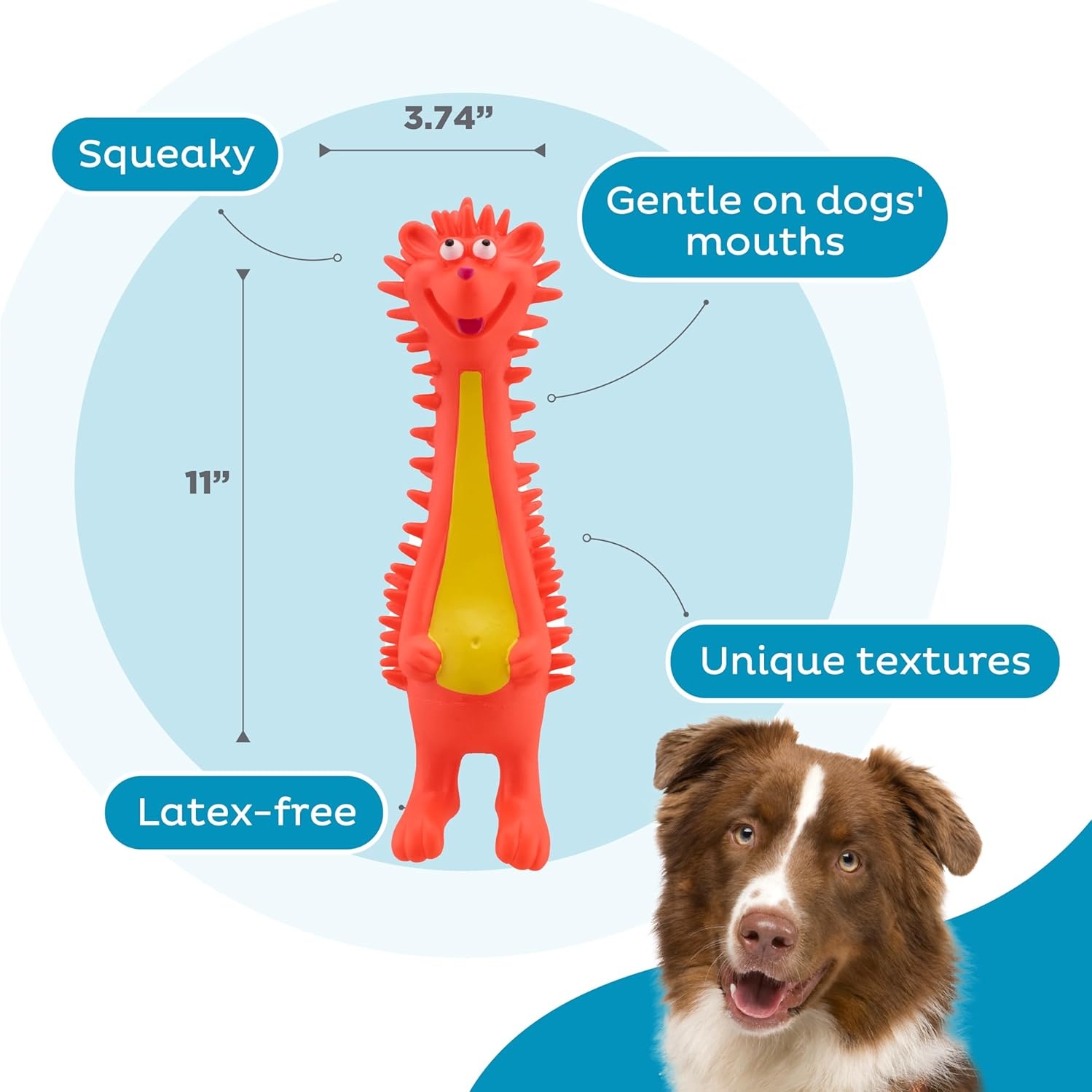 image:imageOutward Hound Tootiez Sheep Grunting Latex Rubber Dog Toy SmallHedgehog