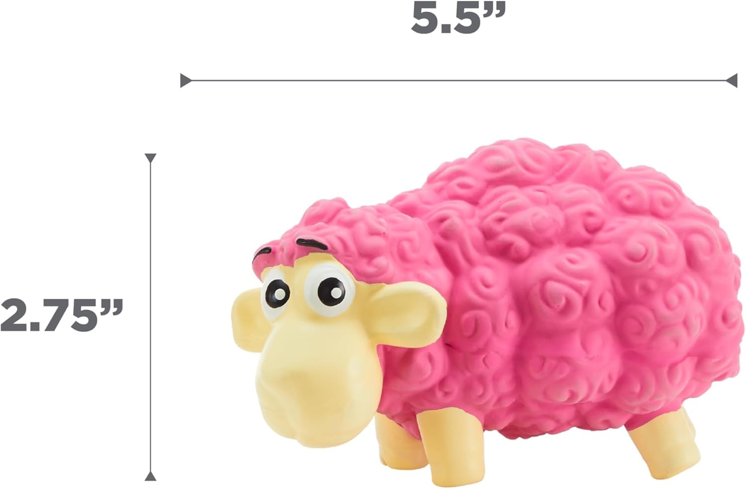 image:imageOutward Hound Tootiez Sheep Grunting Latex Rubber Dog Toy SmallPink
