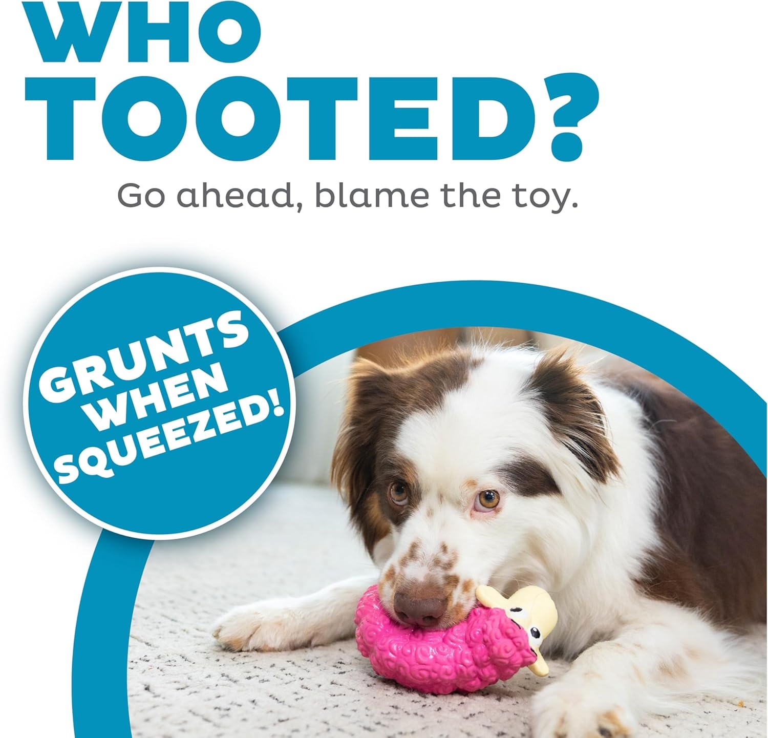image:imageOutward Hound Tootiez Sheep Grunting Latex Rubber Dog Toy SmallPink