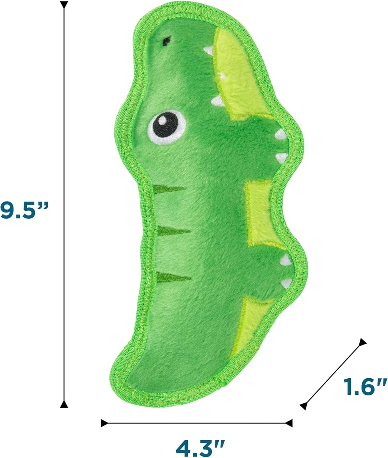 image:imageOutward Hound Tough Skinz Dog Toy Durable Plush with 2X Lining No Stuffing Jumbo Squeaker Alligator 95