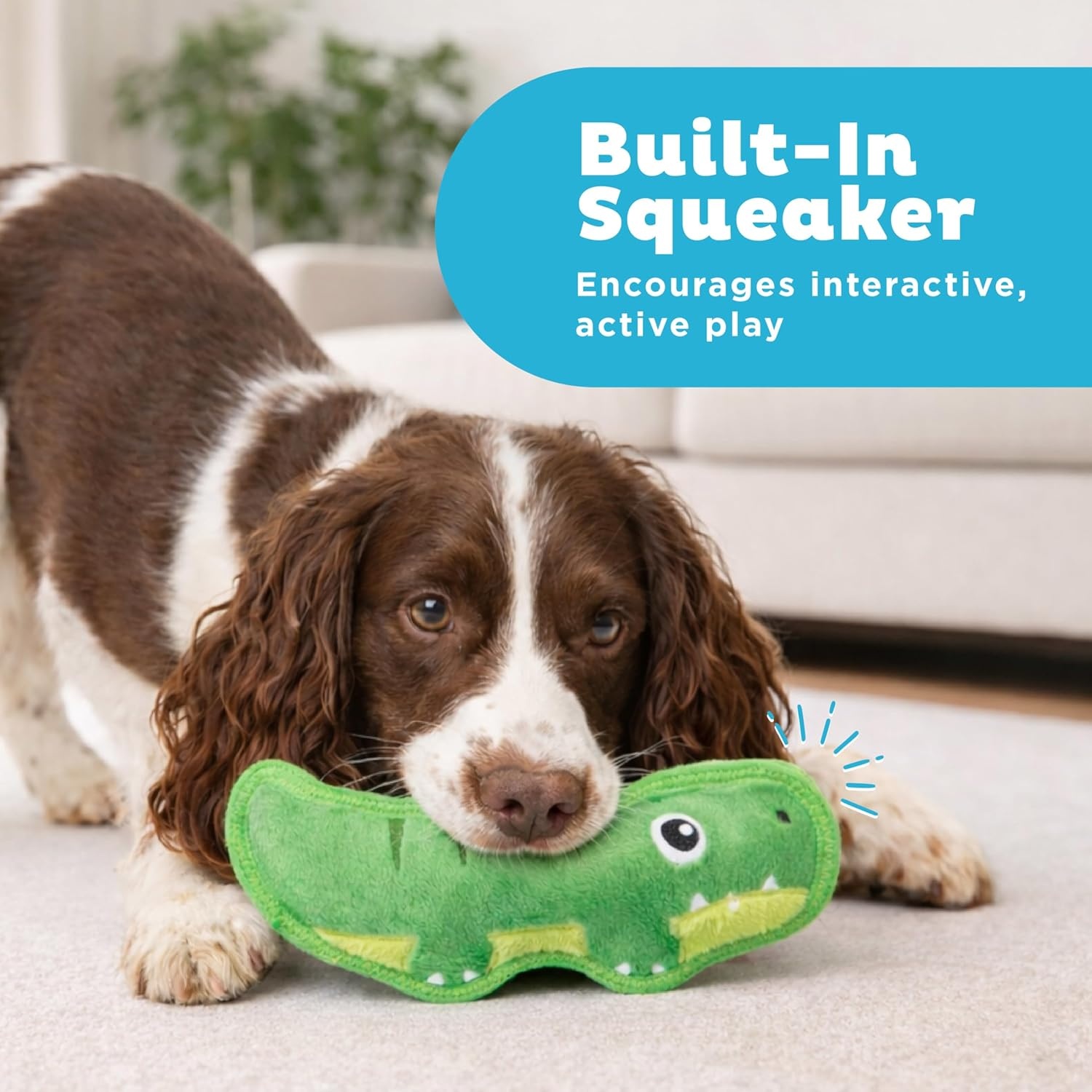 image:imageOutward Hound Tough Skinz Dog Toy Durable Plush with 2X Lining No Stuffing Jumbo Squeaker Alligator 95