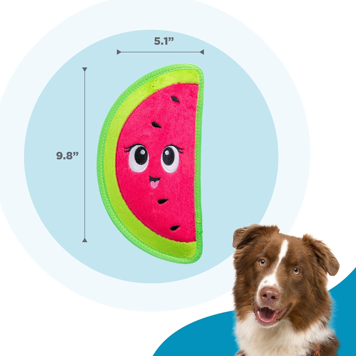 image:imageOutward Hound Tough Skinz Durable Squeaky Dog Toy with Two Tough Layers Strawberry Red MediumWatermelon