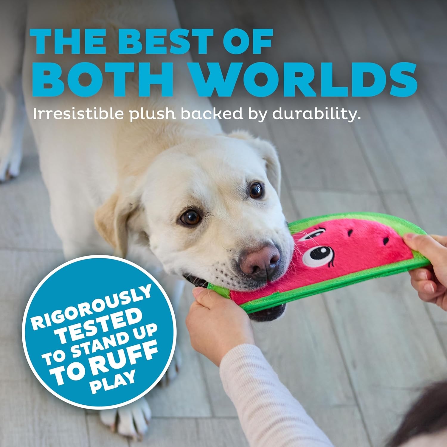 image:imageOutward Hound Tough Skinz Durable Squeaky Dog Toy with Two Tough Layers Strawberry Red MediumWatermelon