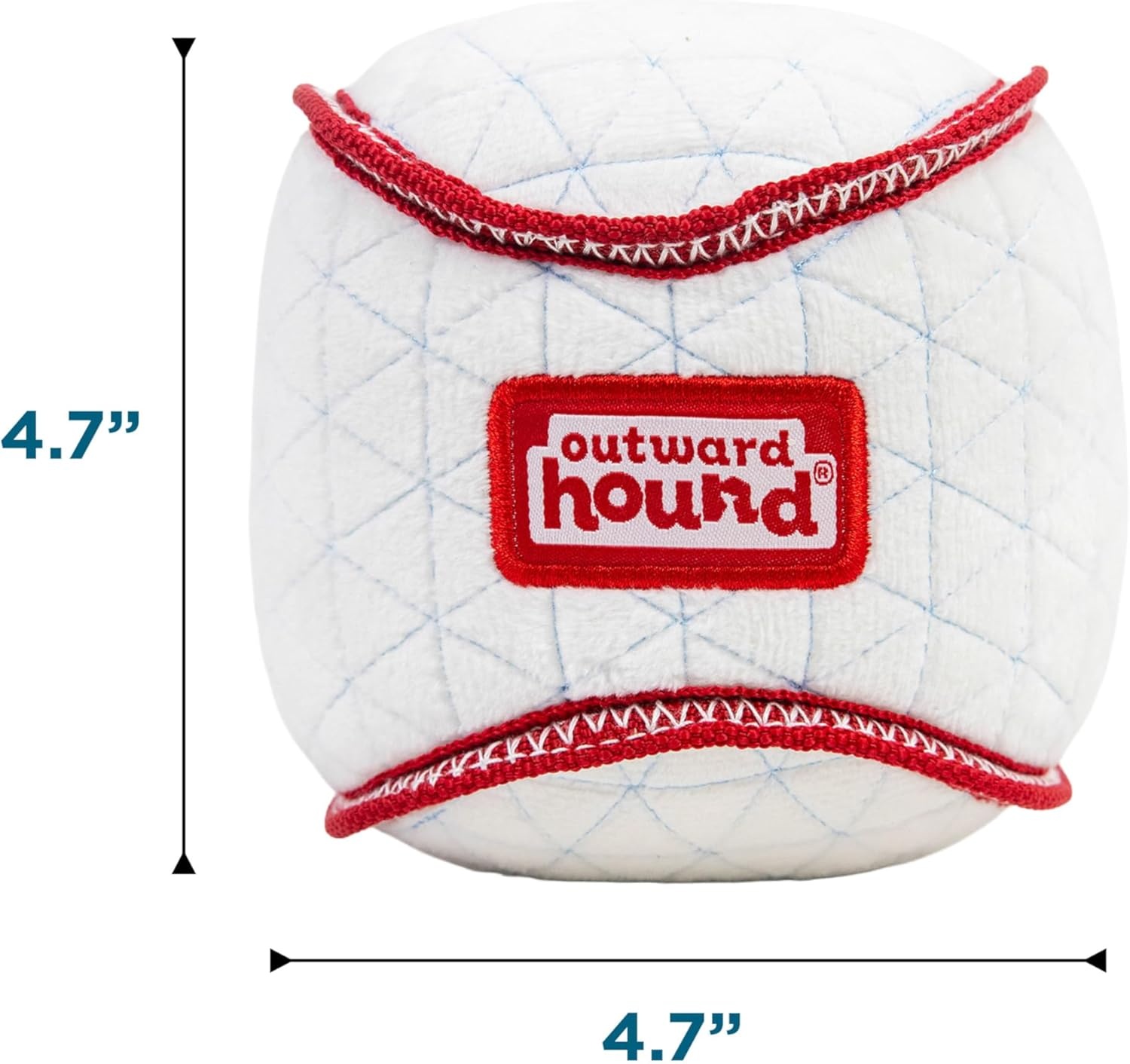 image:imageOutward Hound Xtreme Seamz Dog Toy Reinforced Seams amp Multiple Stitching Durable Plush with Squeakers Baseball 47