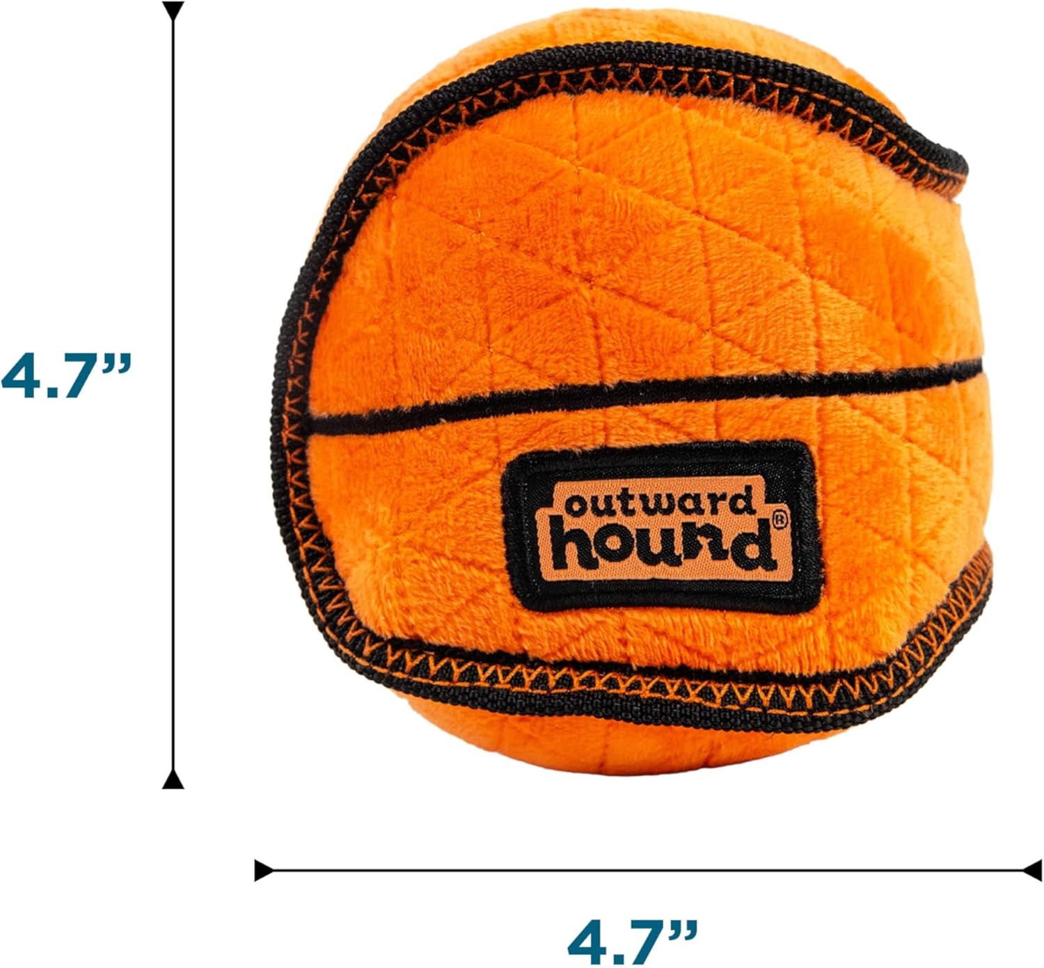 image:imageOutward Hound Xtreme Seamz Dog Toy Reinforced Seams amp Multiple Stitching Durable Plush with Squeakers Basketball 47