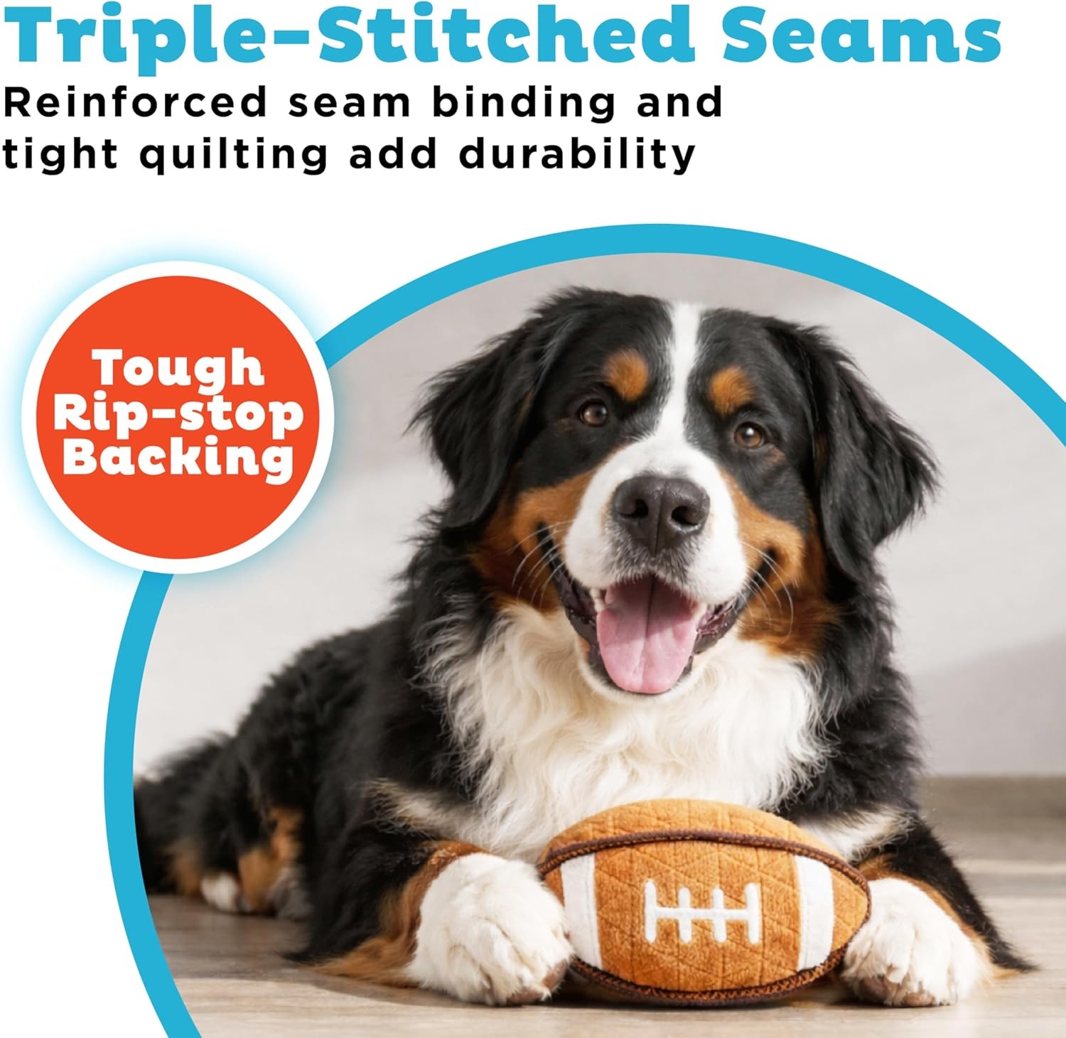 image:imageOutward Hound Xtreme Seamz Dog Toy Reinforced Seams amp Multiple Stitching Durable Plush with Squeakers Football 71