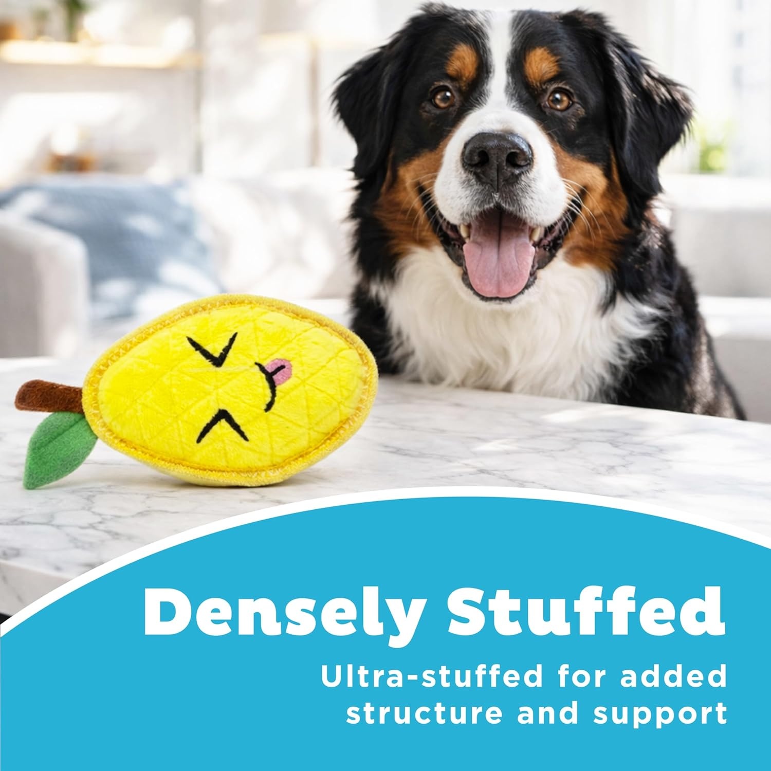image:imageOutward Hound Xtreme Seamz Dog Toy Reinforced Seams amp Multiple Stitching Durable Plush with Squeakers Lemon 51