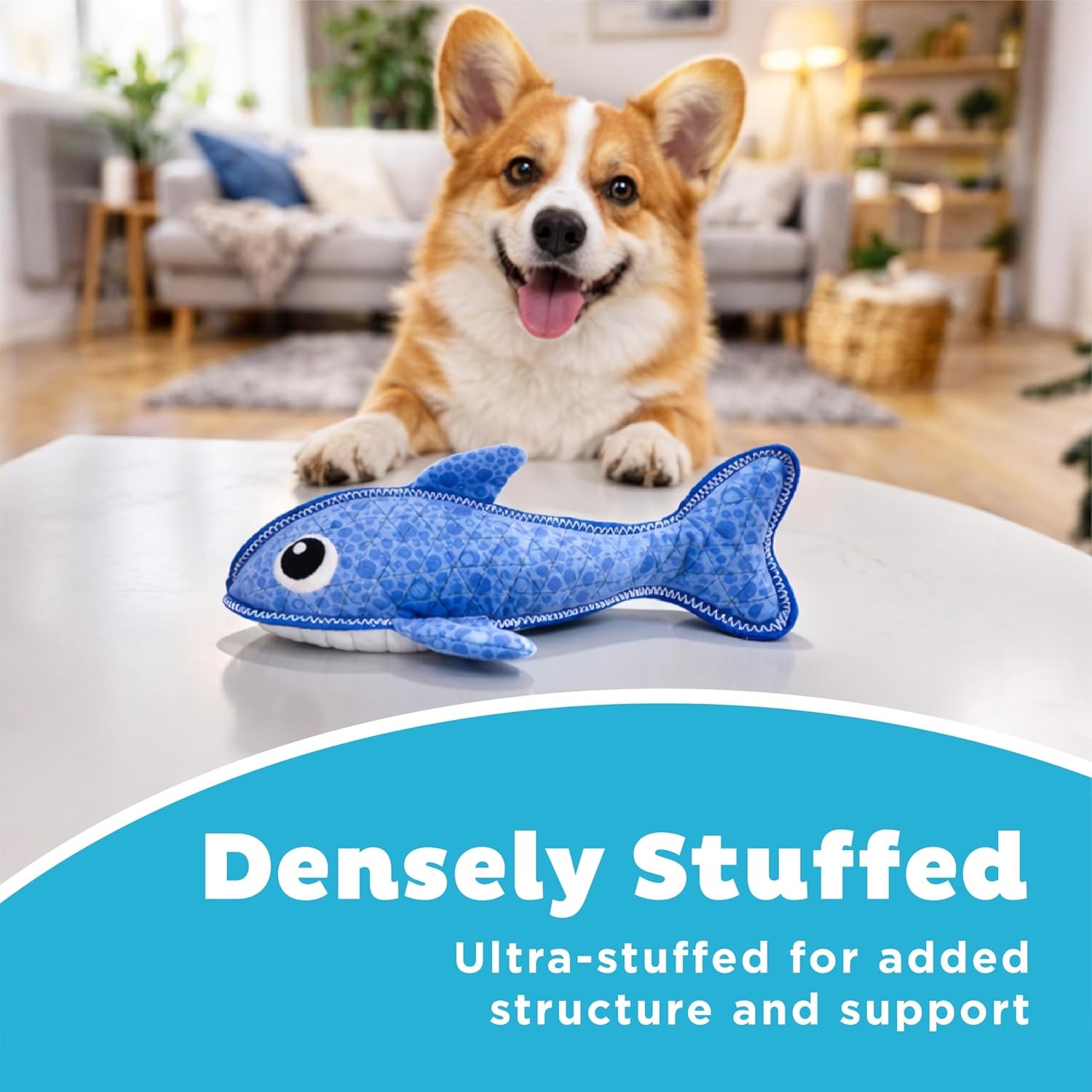 image:imageOutward Hound Xtreme Seamz Dog Toy Reinforced Seams amp Multiple Stitching Durable Plush with Squeakers Shark 125