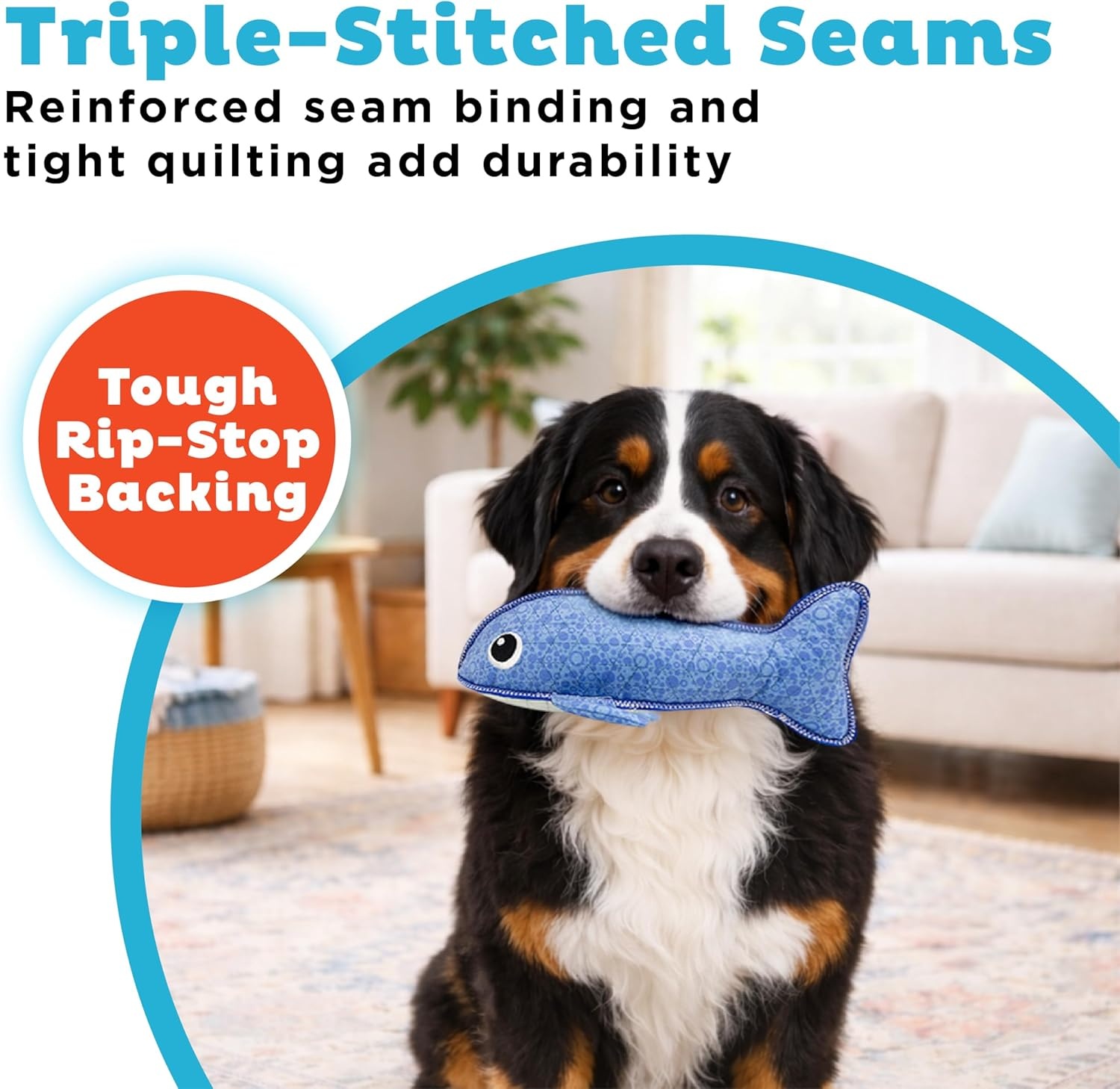 image:imageOutward Hound Xtreme Seamz Dog Toy Reinforced Seams amp Multiple Stitching Durable Plush with Squeakers Shark 125