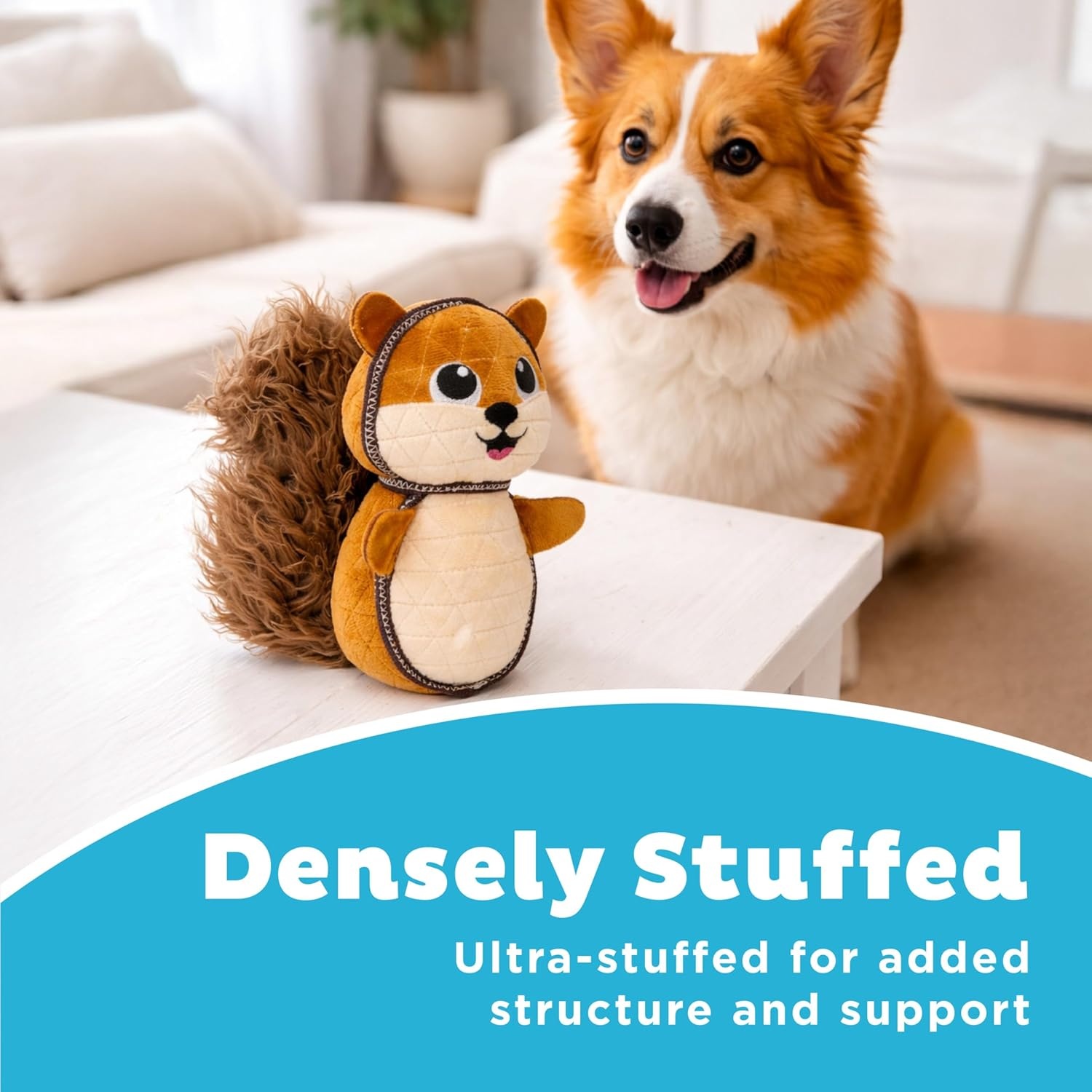 image:imageOutward Hound Xtreme Seamz Dog Toy Reinforced Seams amp Multiple Stitching Durable Plush with Squeakers Squirrel 83