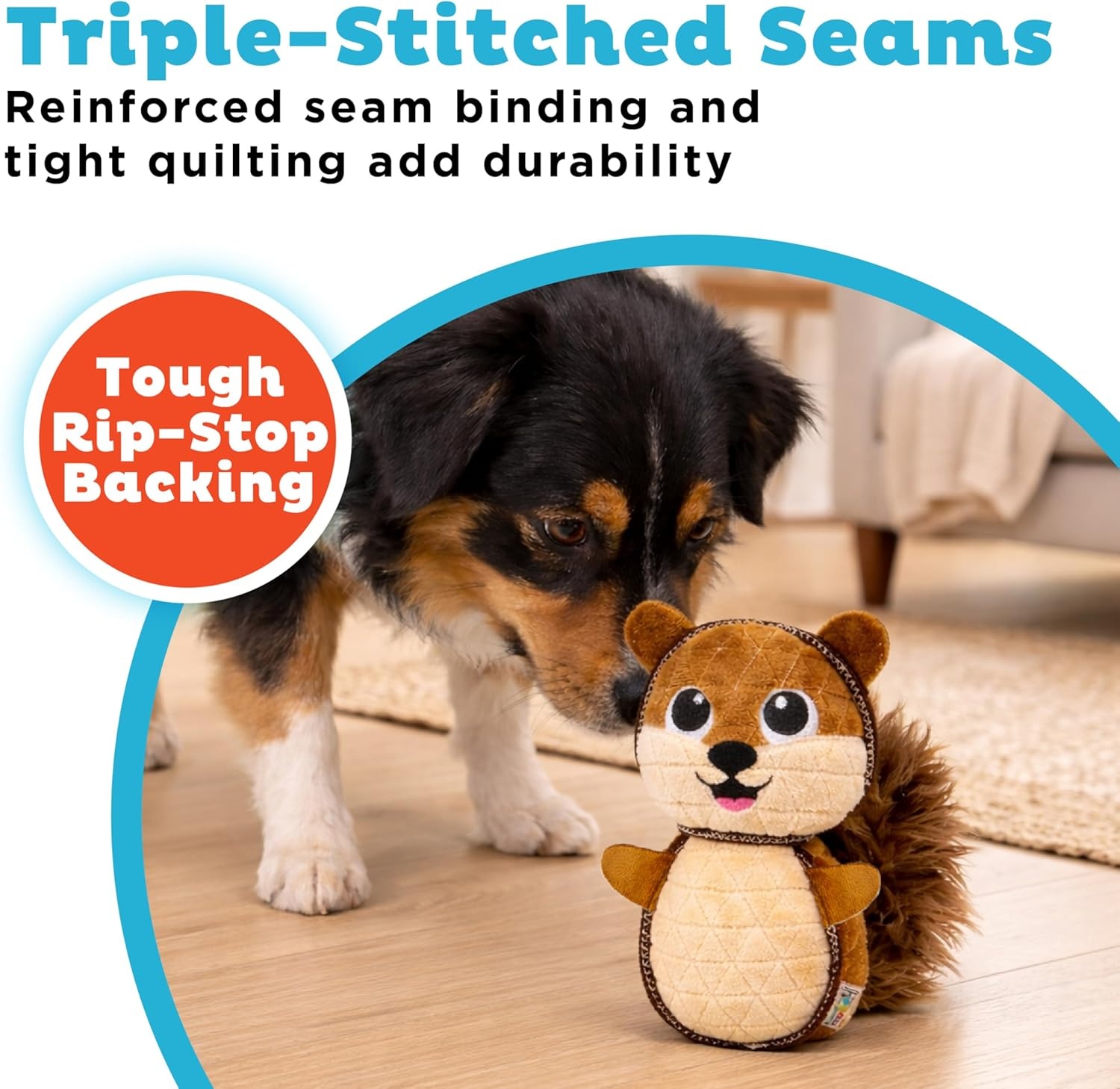 image:imageOutward Hound Xtreme Seamz Dog Toy Reinforced Seams amp Multiple Stitching Durable Plush with Squeakers Squirrel 83
