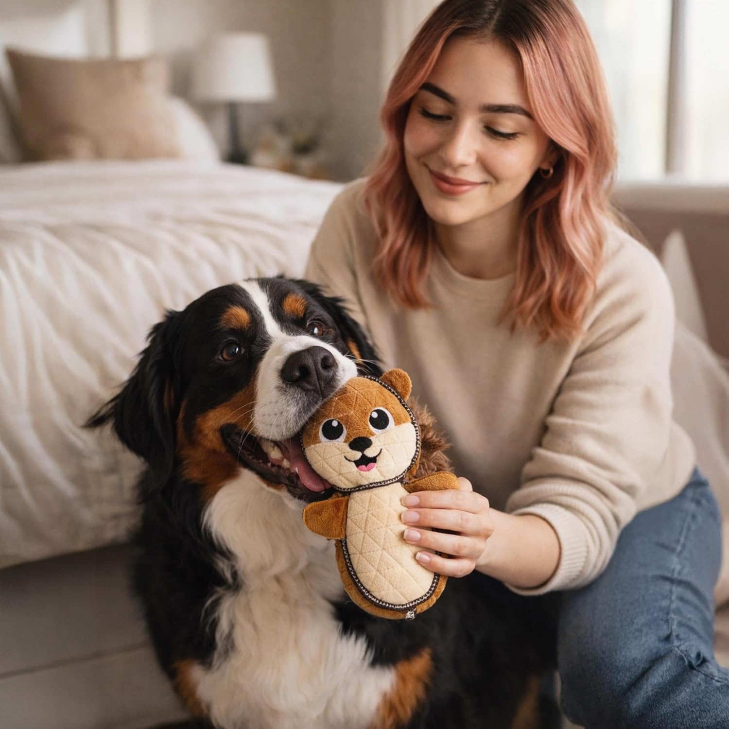 image:imageOutward Hound Xtreme Seamz Dog Toy Reinforced Seams amp Multiple Stitching Durable Plush with Squeakers Squirrel 83