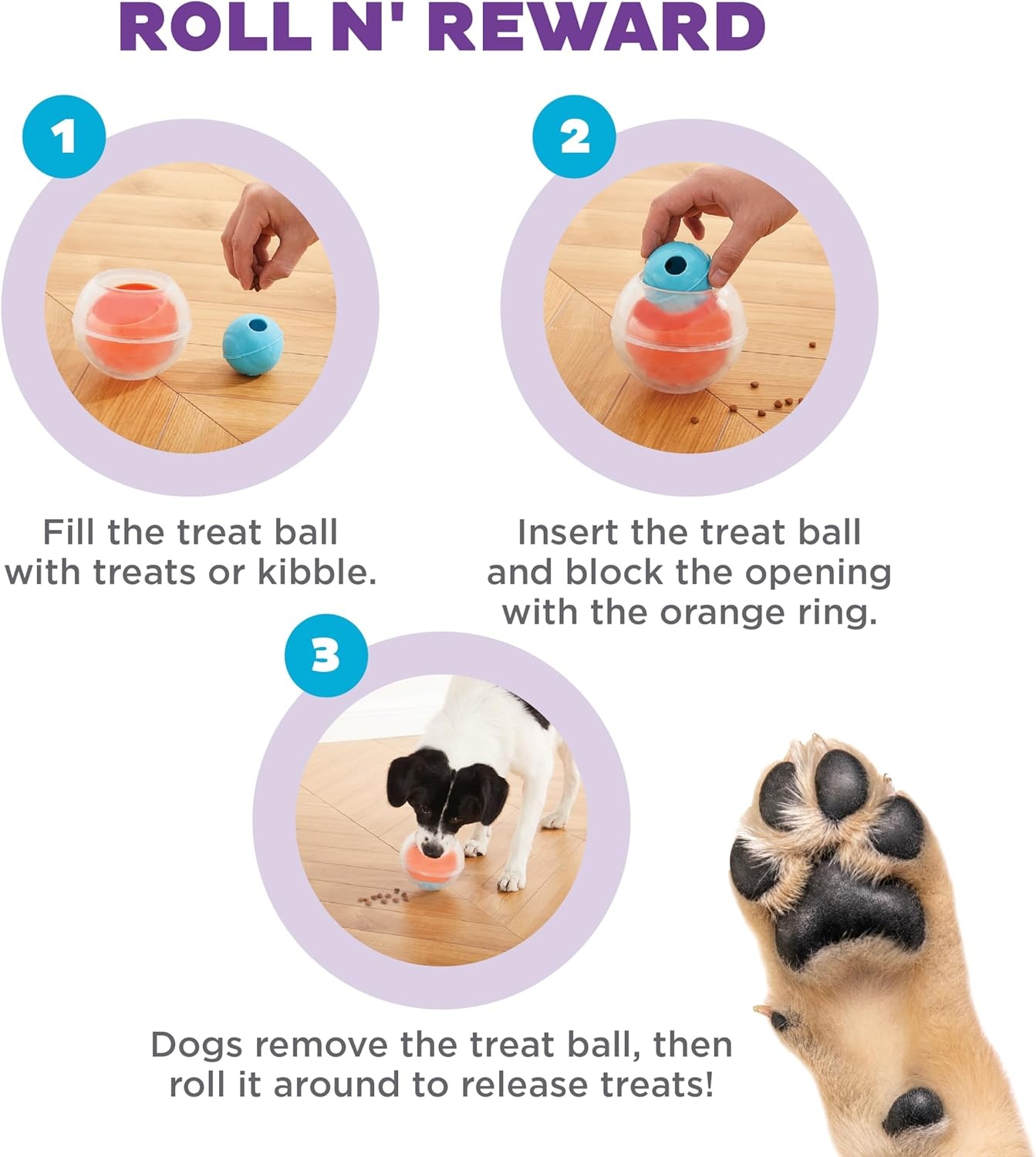 image:imageOutward Hound by Nina Ottosson AMaze Ball Dog Treat Puzzle Ball Level 2 Intermediate 846 Diameter GreenBlue