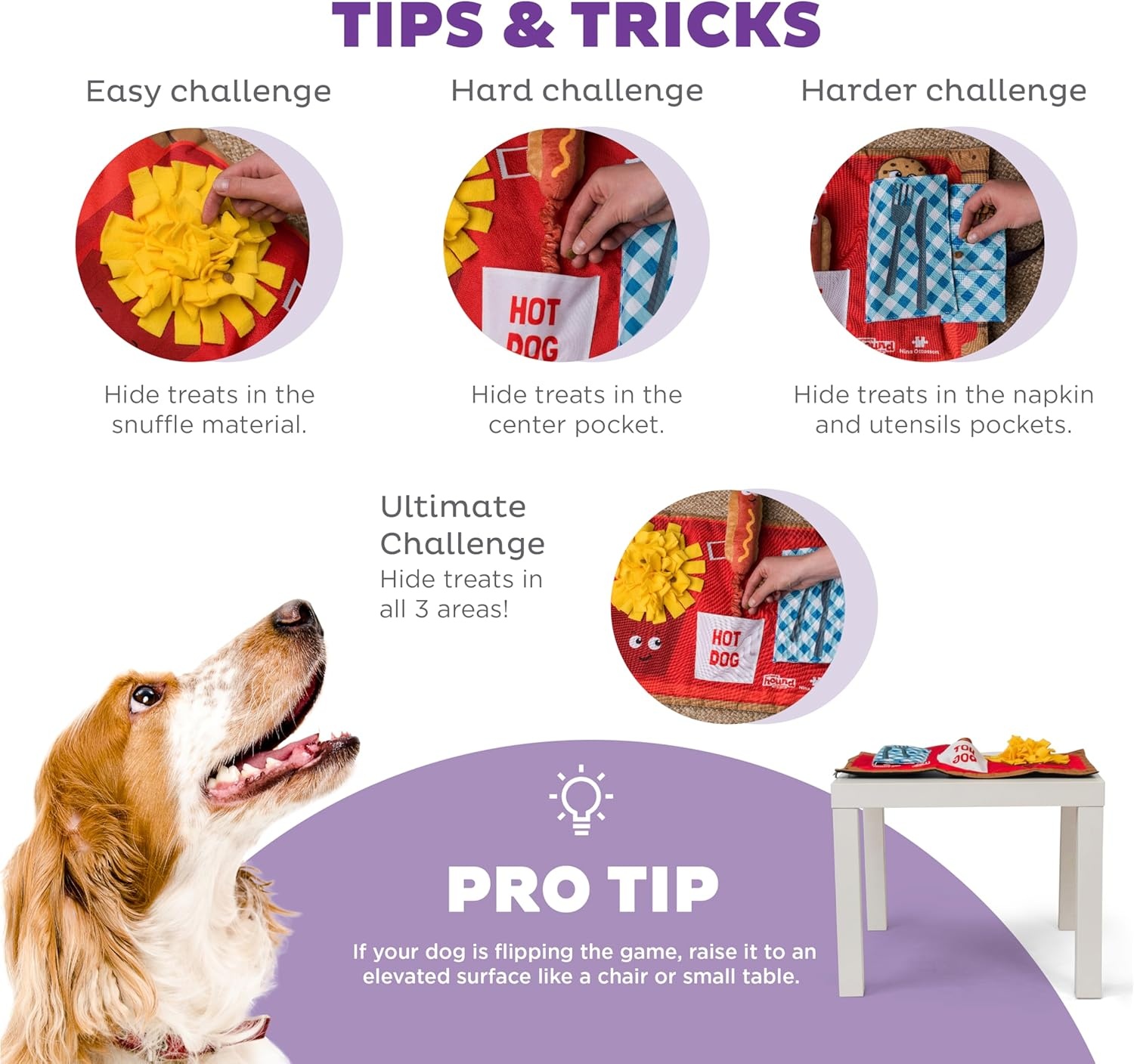 image:imageOutward Hound by Nina Ottosson Activity Matz Fast Food Fun Plush Dog Puzzle Mat Dog Enrichment Dog Toy Level 2 Intermediate MulticoloredActivity Matz Fast Food