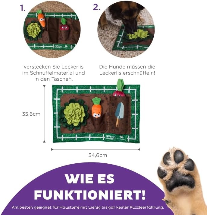 image:imageOutward Hound by Nina Ottosson Activity Matz Fast Food Fun Plush Dog Puzzle Mat Dog Enrichment Dog Toy Level 2 Intermediate MulticoloredActivity Matz Garden