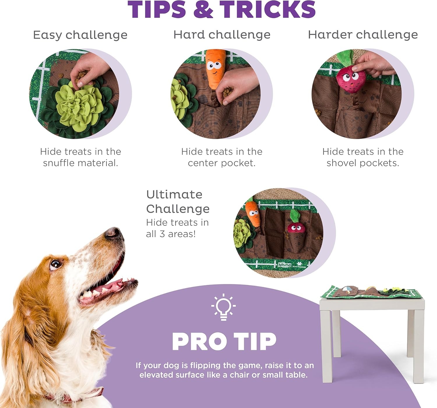 image:imageOutward Hound by Nina Ottosson Activity Matz Fast Food Fun Plush Dog Puzzle Mat Dog Enrichment Dog Toy Level 2 Intermediate MulticoloredActivity Matz Garden