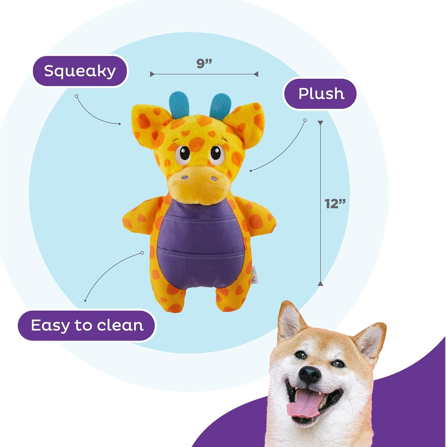 image:imageOutward Hound by Nina Ottosson Hide N Find Interactive Plush Dog Puzzle Durable Dog Toy Plush Enrichment Toys Cauliflower PurplePuzzle Palz Giraffe