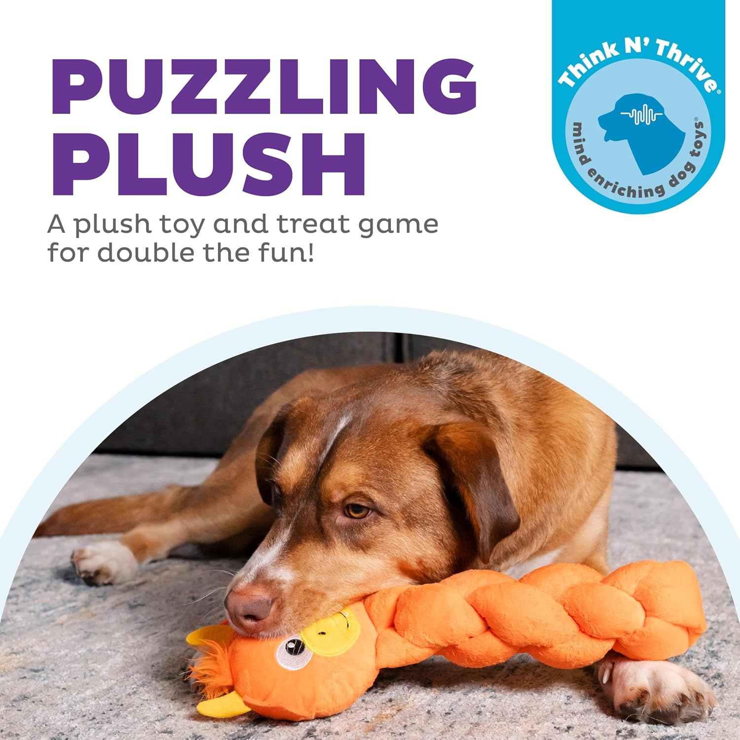 image:imageOutward Hound by Nina Ottosson Hide N Find Interactive Plush Dog Puzzle Durable Dog Toy Plush Enrichment Toys Cauliflower PurpleTwistiez Dragon