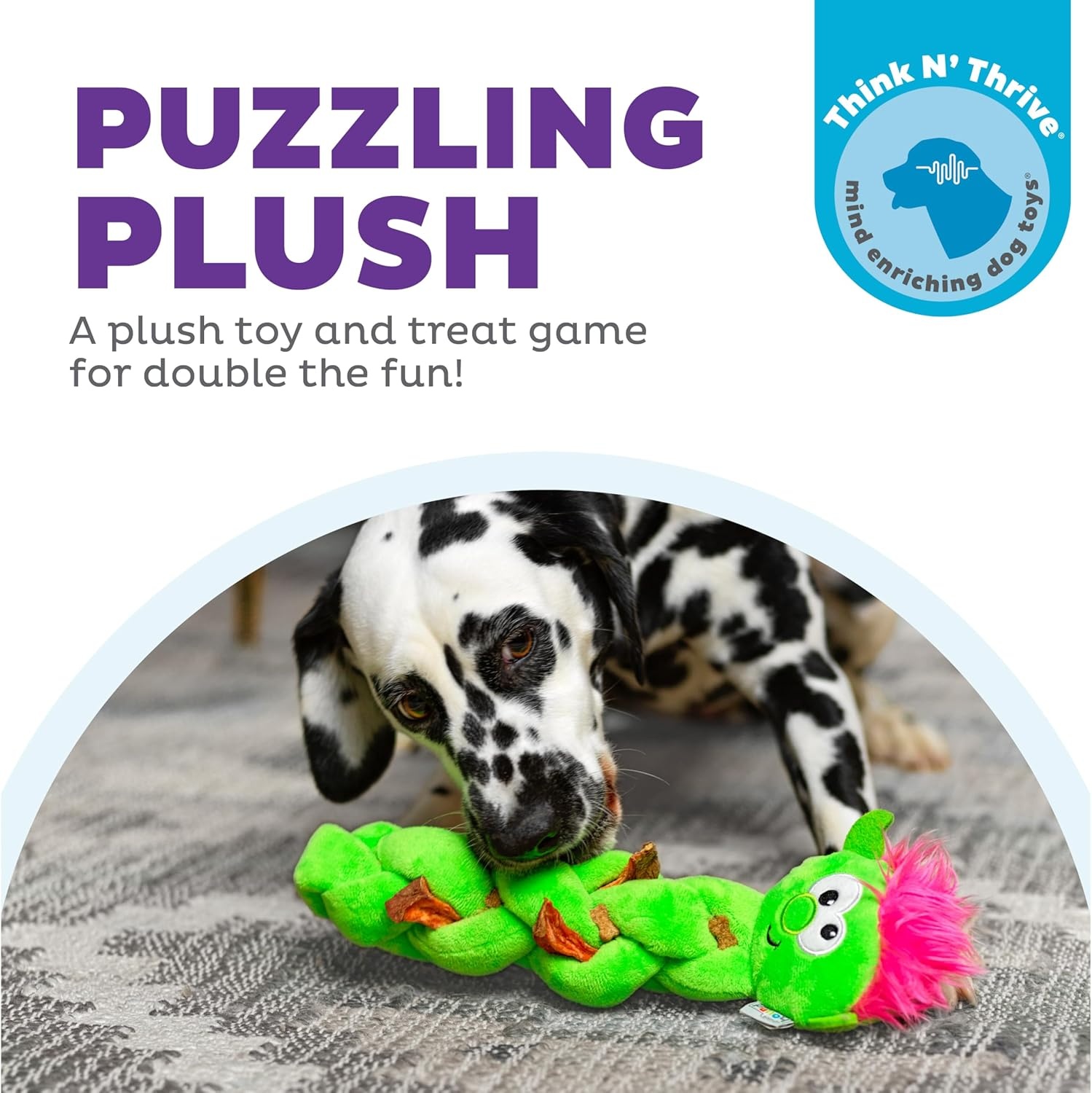 image:imageOutward Hound by Nina Ottosson Hide N Find Interactive Plush Dog Puzzle Durable Dog Toy Plush Enrichment Toys Cauliflower PurpleTwistiez Troll